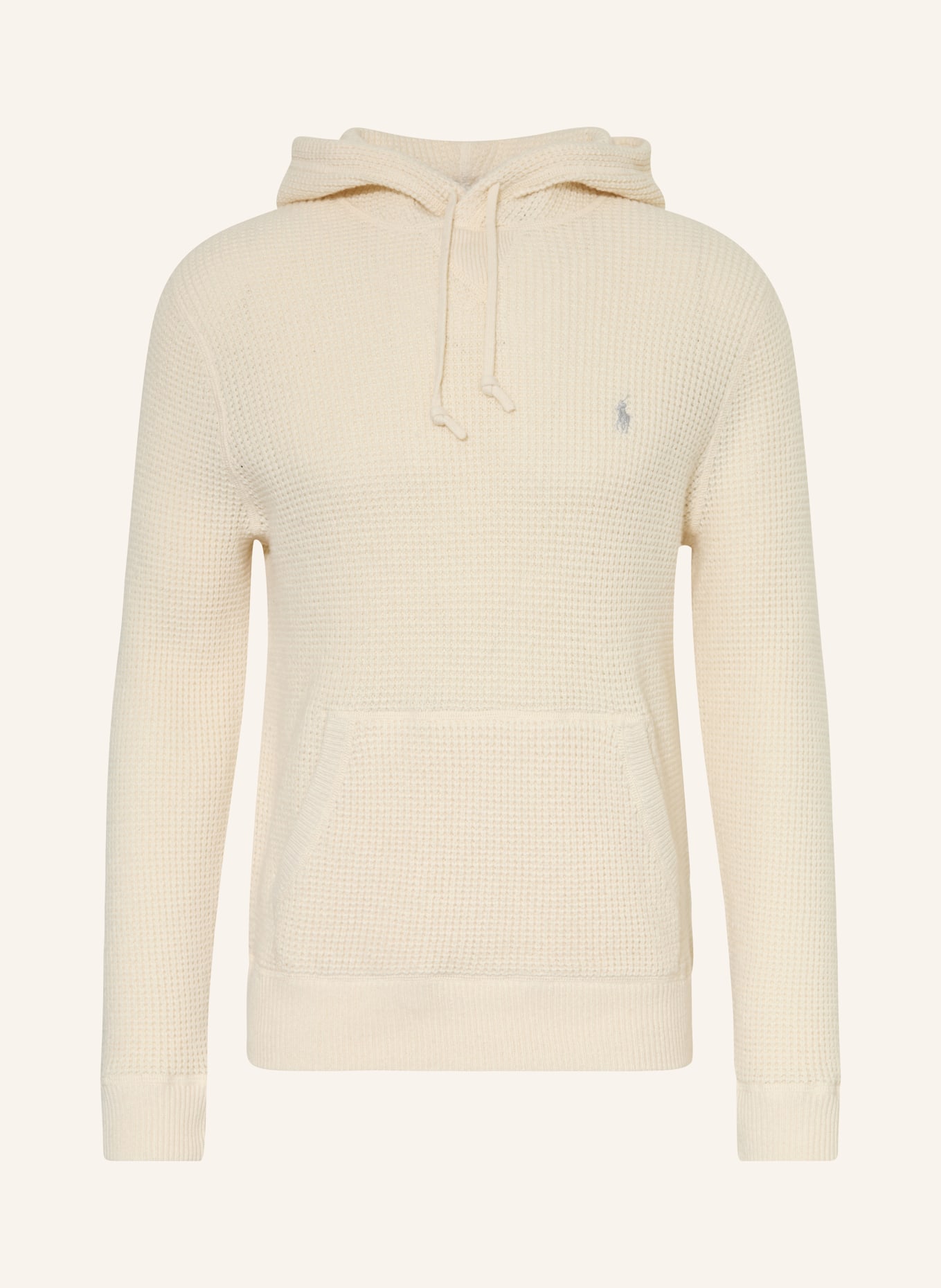 POLO RALPH LAUREN Pletená mikina s kapucí: KRÉMOVÁ