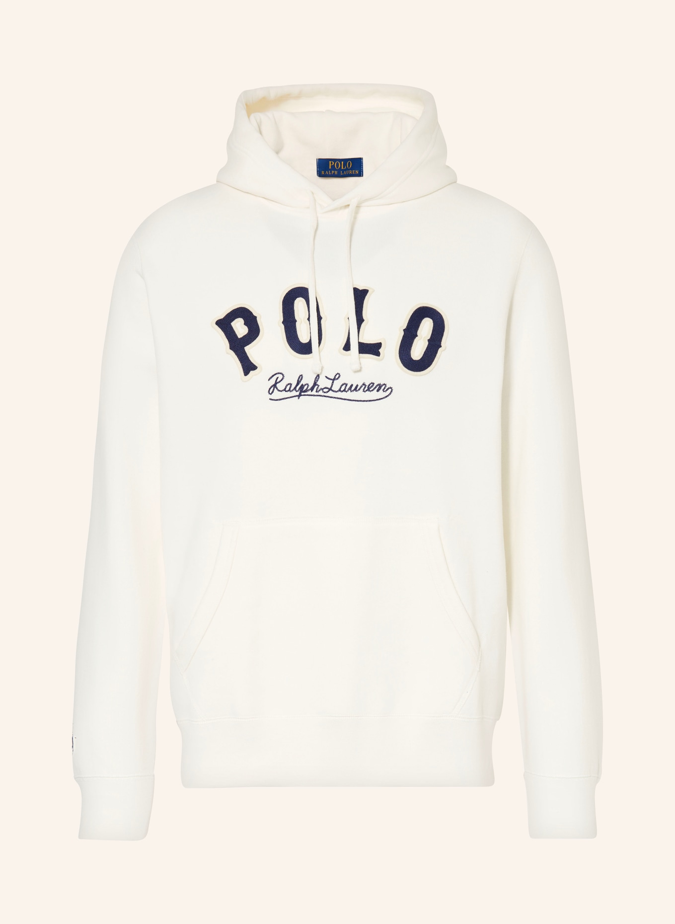 POLO RALPH LAUREN Hoodie: WEISS / DUNKELBLAU