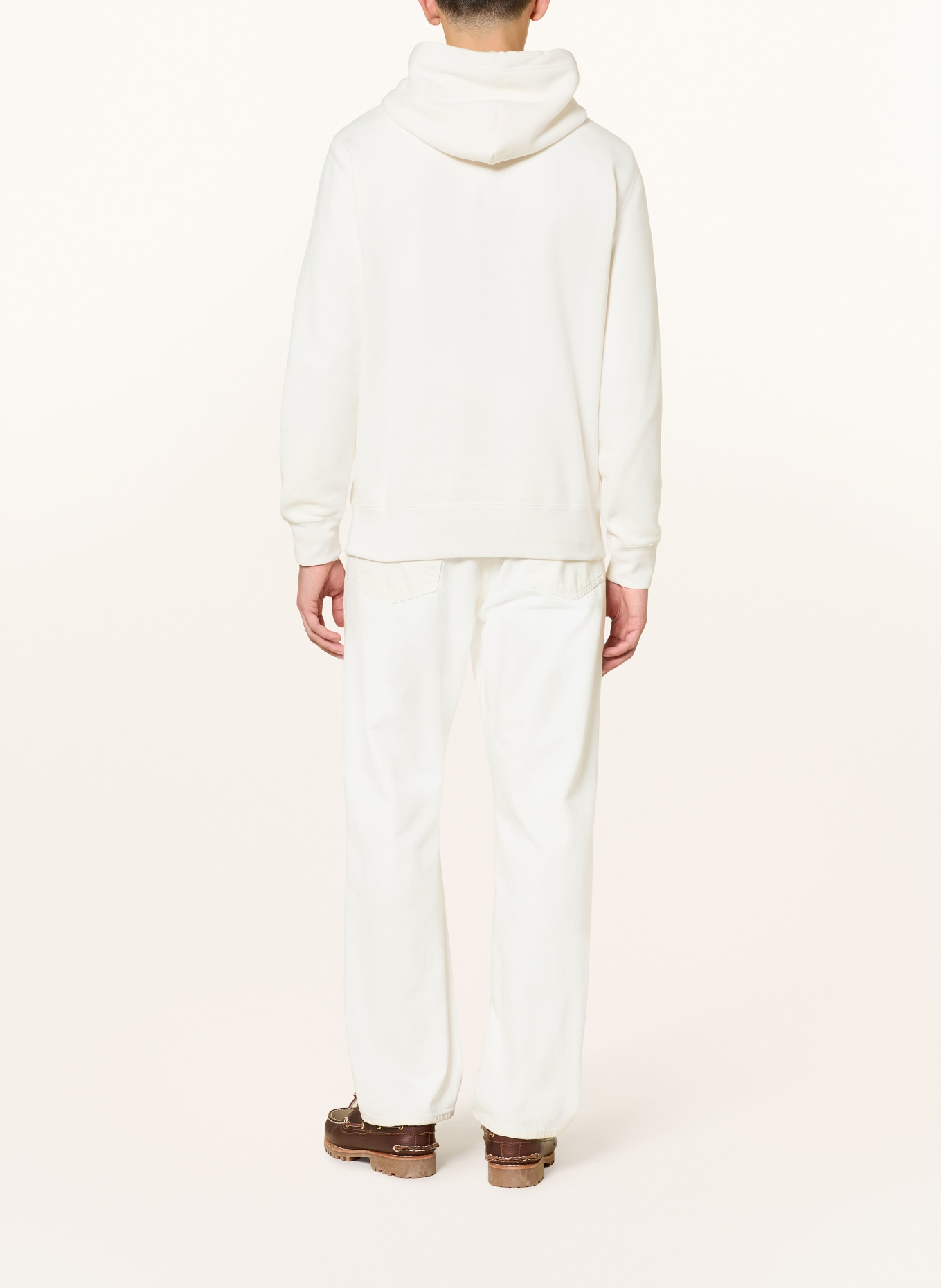 POLO RALPH LAUREN Hoodie: WEISS / DUNKELBLAU