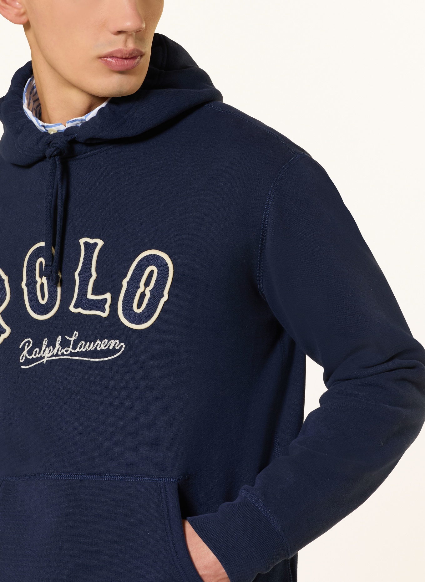 POLO RALPH LAUREN sweat à capuche: BLEU FONCÉ