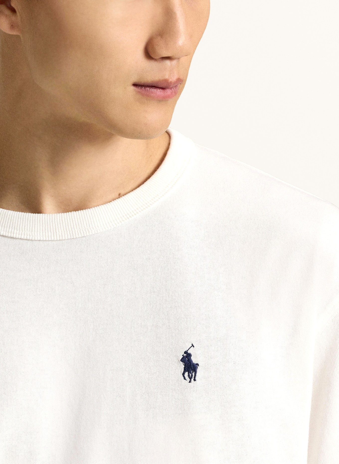 POLO RALPH LAUREN tričko: BÍLÁ / MODRÁ