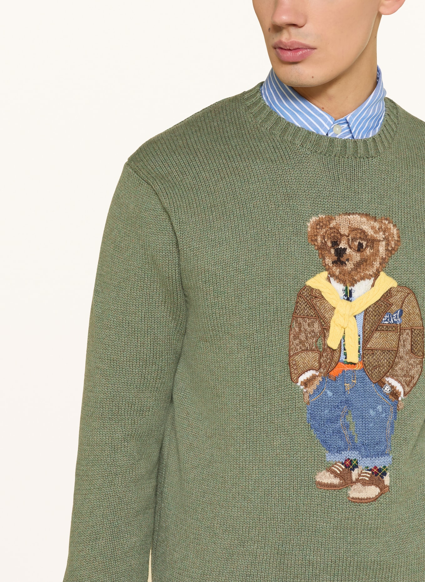 POLO RALPH LAUREN Pullover: GRÜN / BRAUN / BLAU