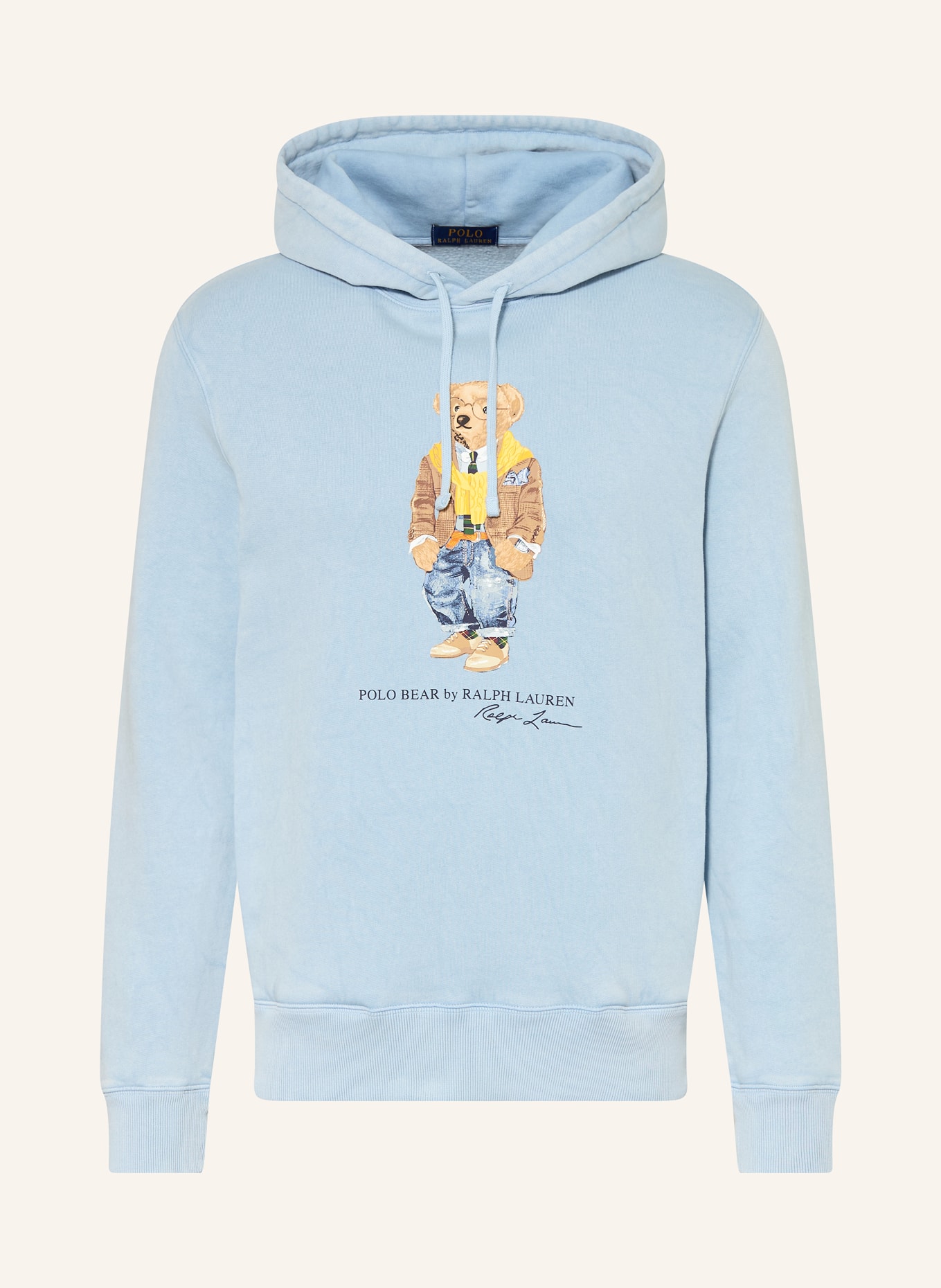 POLO RALPH LAUREN Hoodie: HELLBLAU / DUNKELBLAU