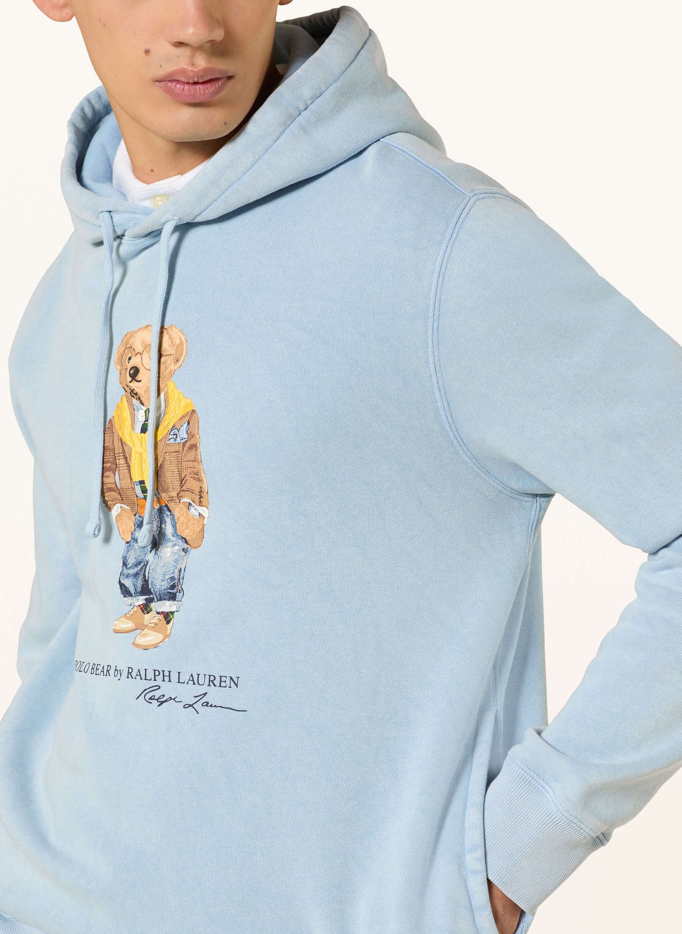 POLO RALPH LAUREN Hoodie: HELLBLAU / DUNKELBLAU
