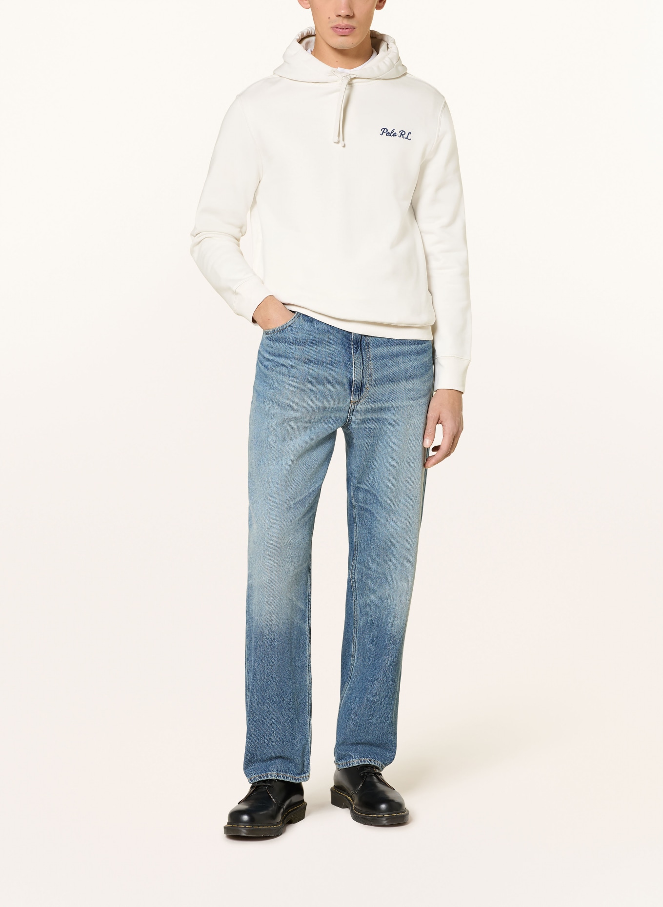 POLO RALPH LAUREN Hoodie: ECRU / BEIGE / DUNKELGELB