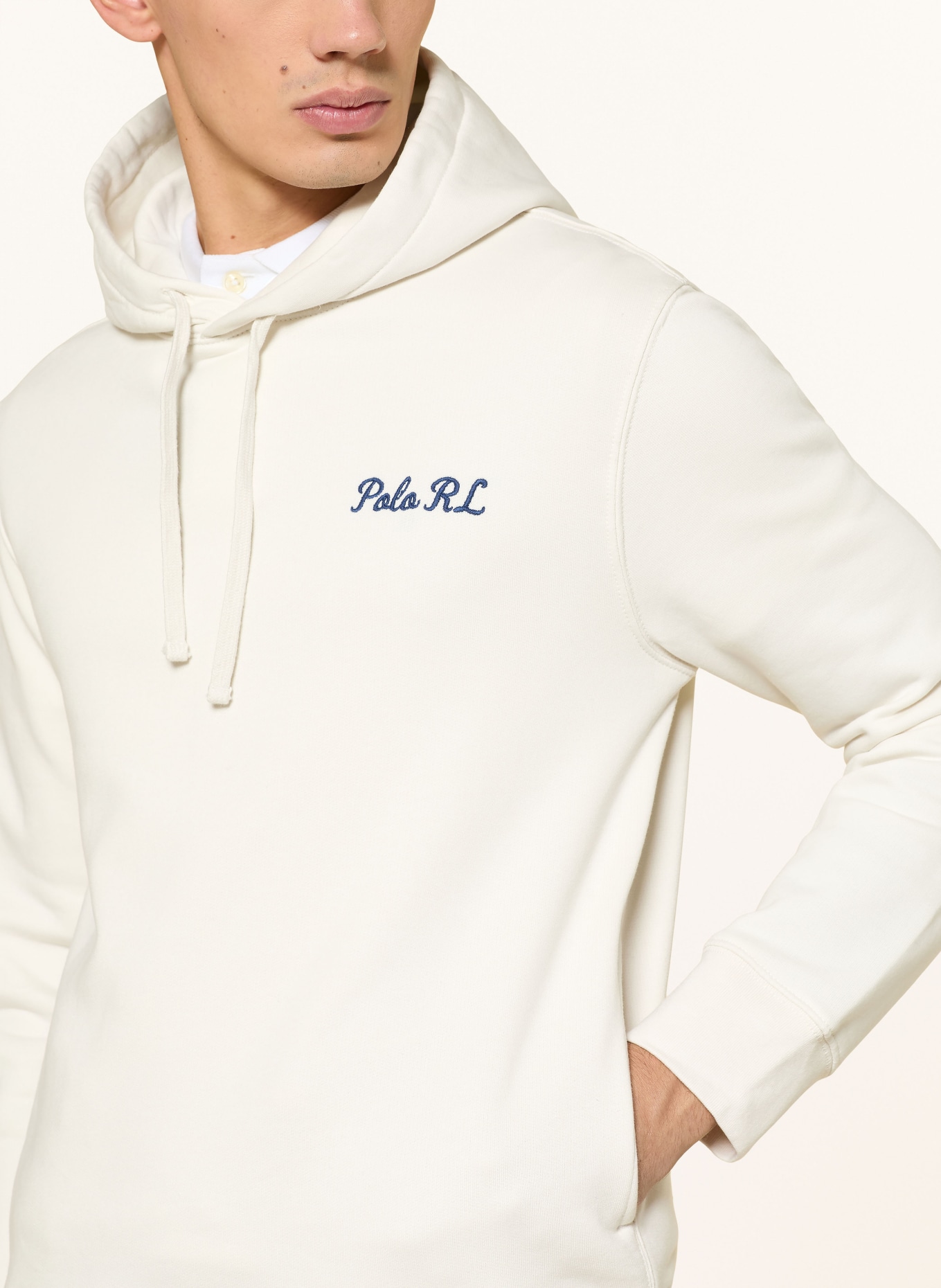 POLO RALPH LAUREN Hoodie: ECRU / BEIGE / DUNKELGELB