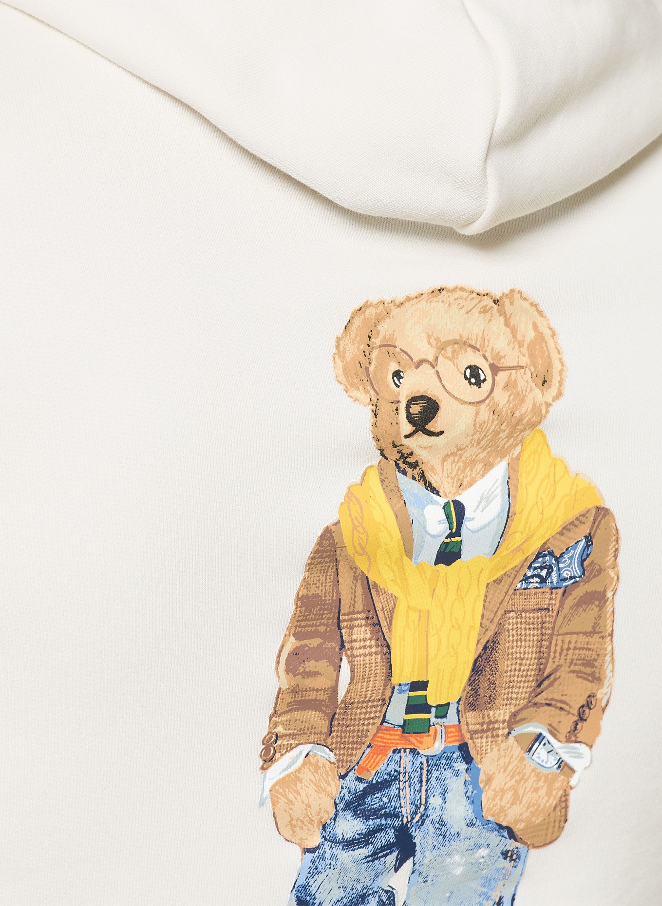 POLO RALPH LAUREN Hoodie: ECRU / BEIGE / DUNKELGELB