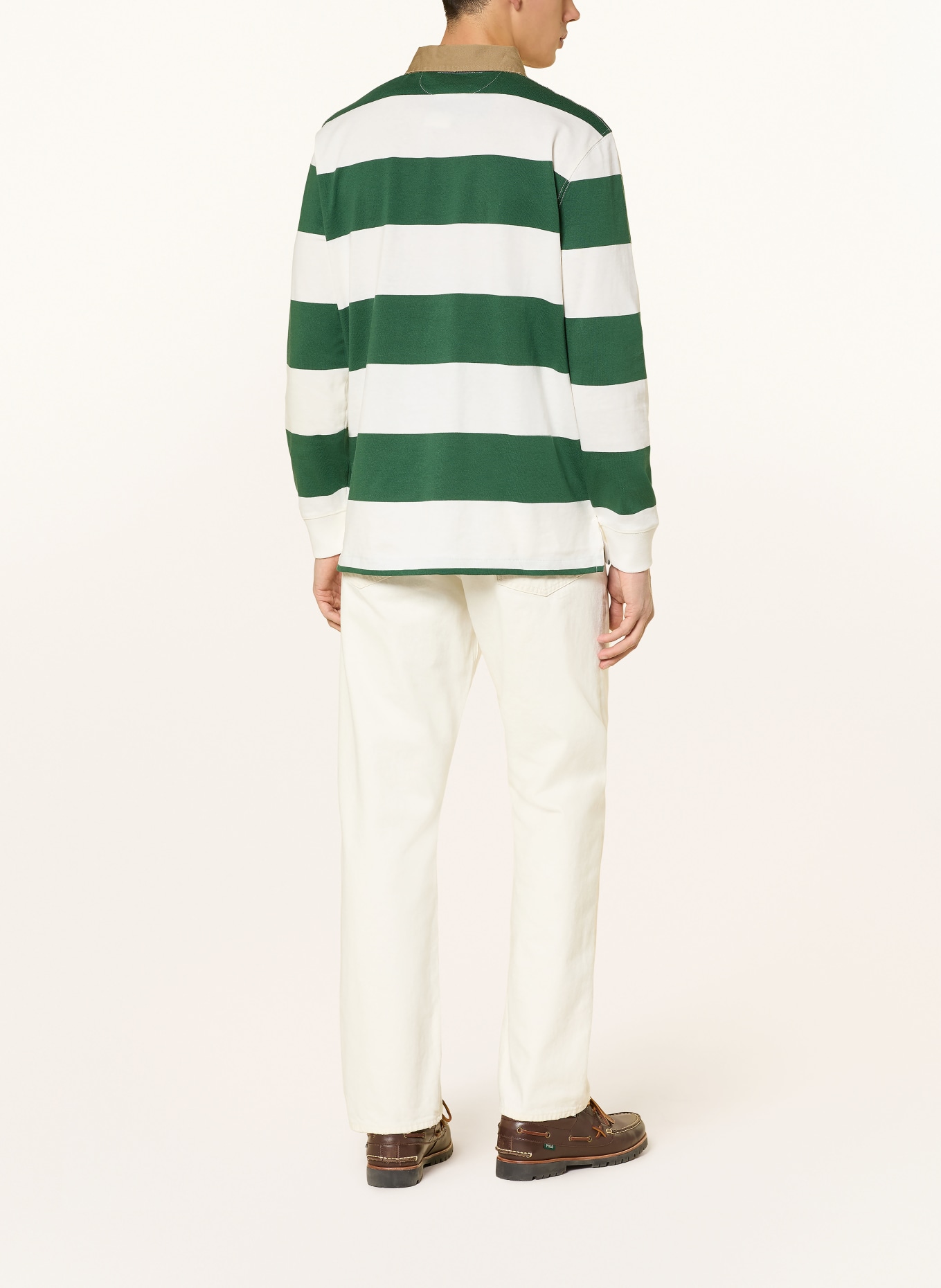 POLO RALPH LAUREN Rugbyshirt: ECRU / GRÜN