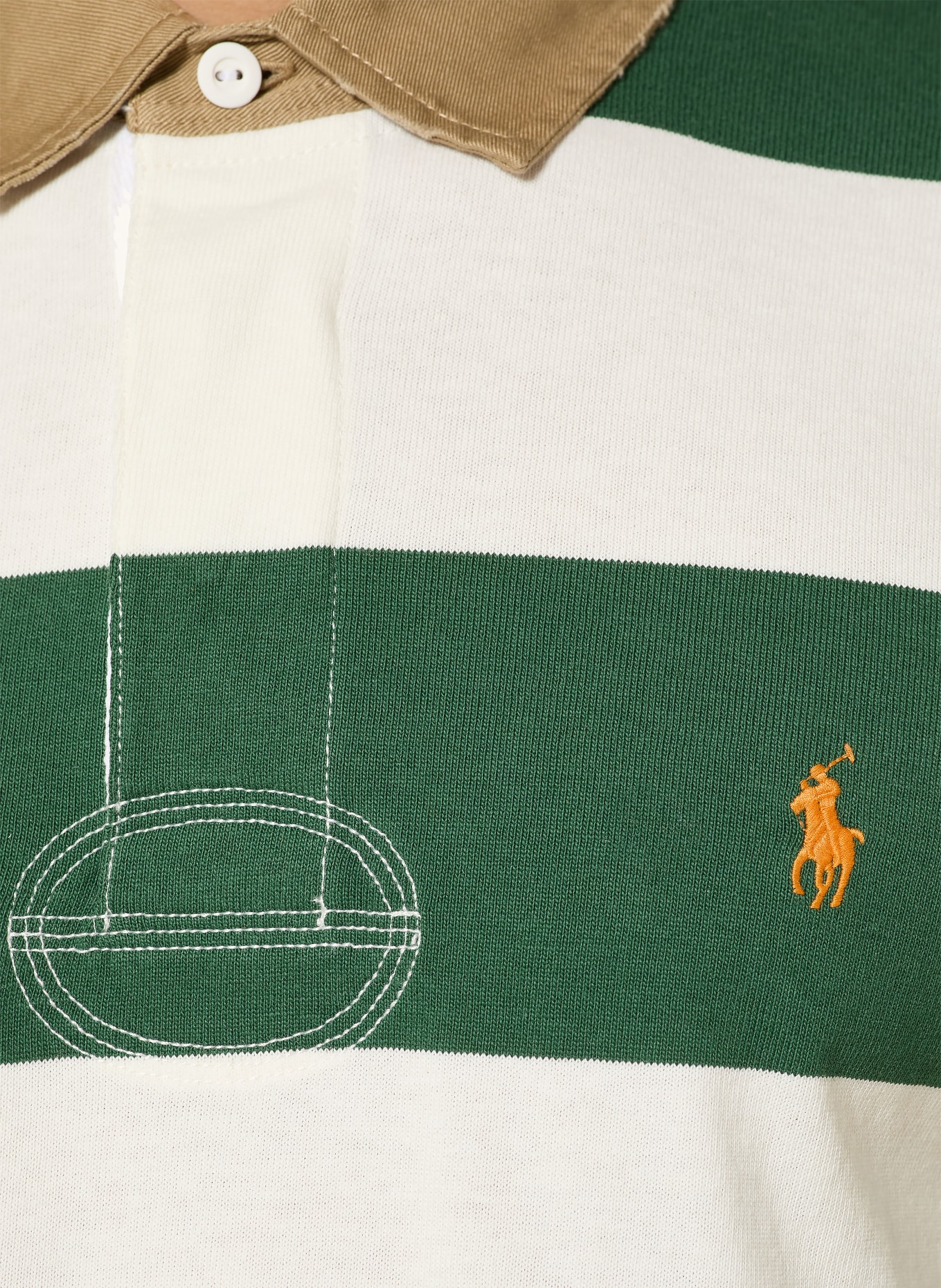 POLO RALPH LAUREN Rugbyshirt: ECRU / GRÜN