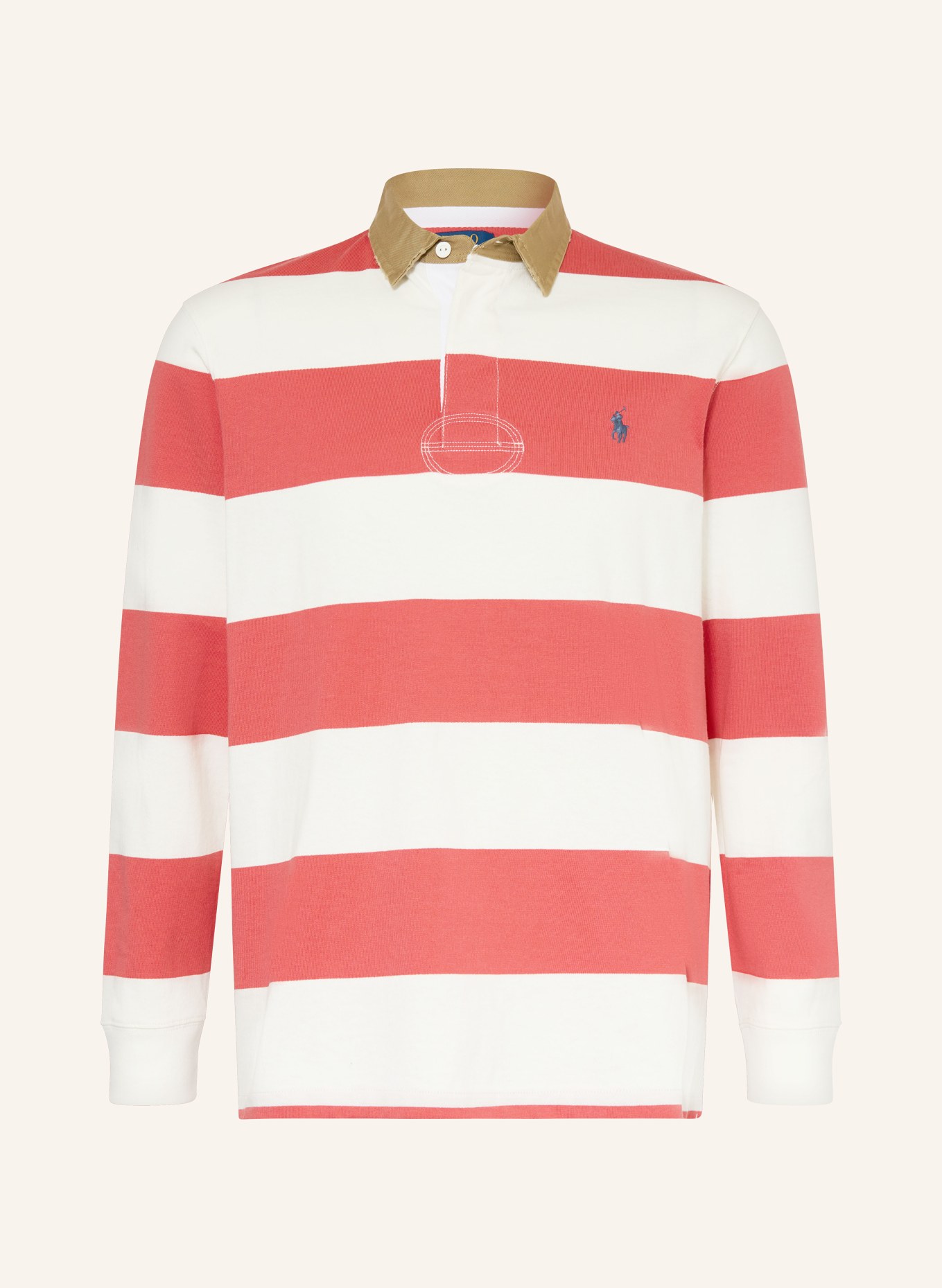 POLO RALPH LAUREN Rugbyshirt: ECRU / ROT