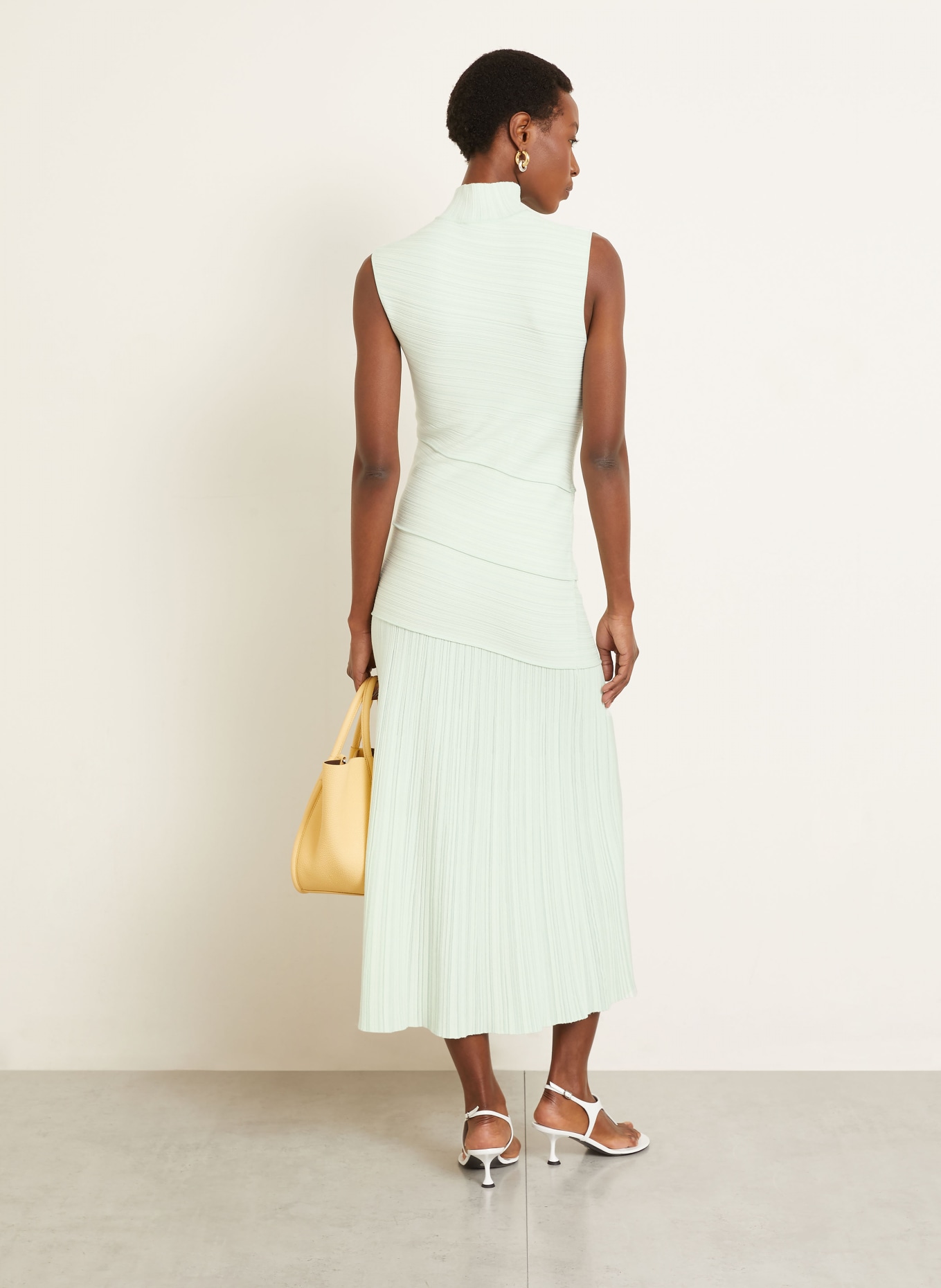 Proenza Schouler FEDERICA jersey dress: MINT / WHITE