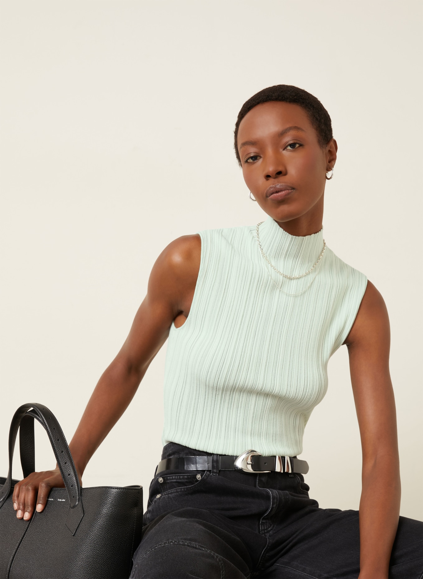 Proenza Schouler Haut FEDERICA: MENTHE / CRÈME