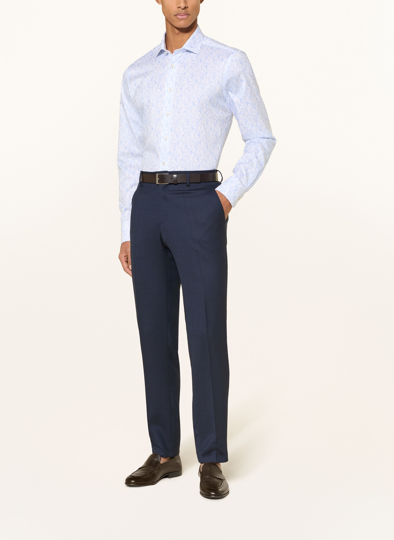 OLYMP SIGNATURE Hemd tailored fit: BLAU / WEISS