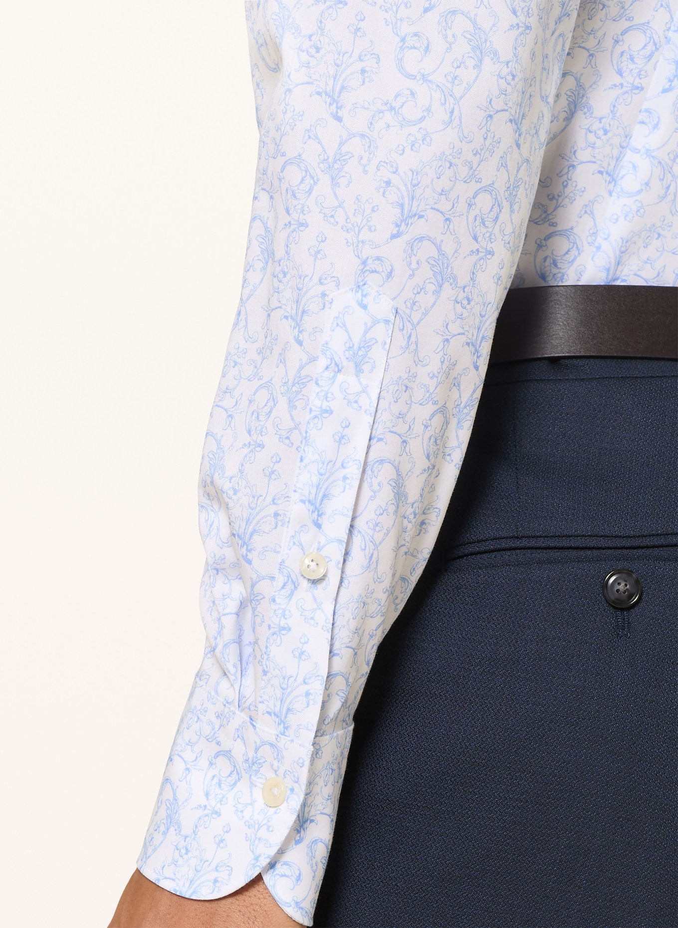 OLYMP SIGNATURE Hemd tailored fit: BLAU / WEISS