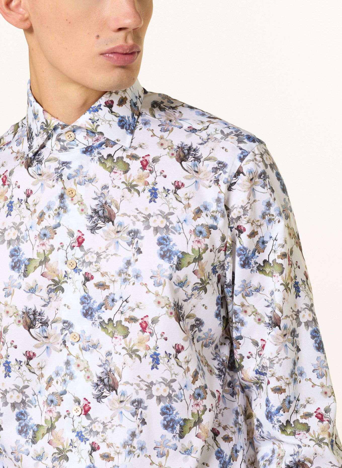 OLYMP SIGNATURE Hemd Signature tailored fit: WEISS / GRÜN / BLAU