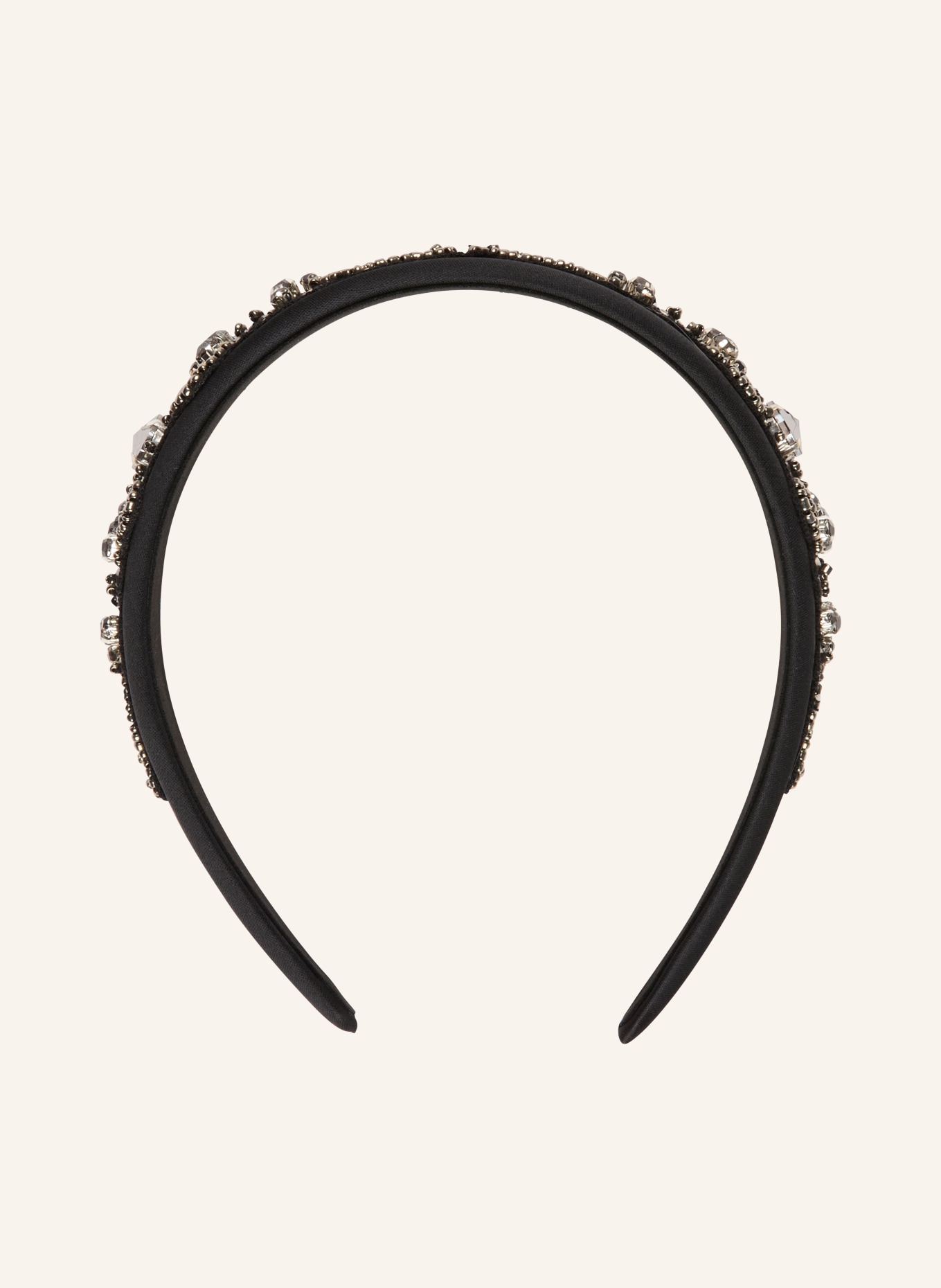 ETRO Haarreif aus Satin mit Schmucksteinen: SCHWARZ