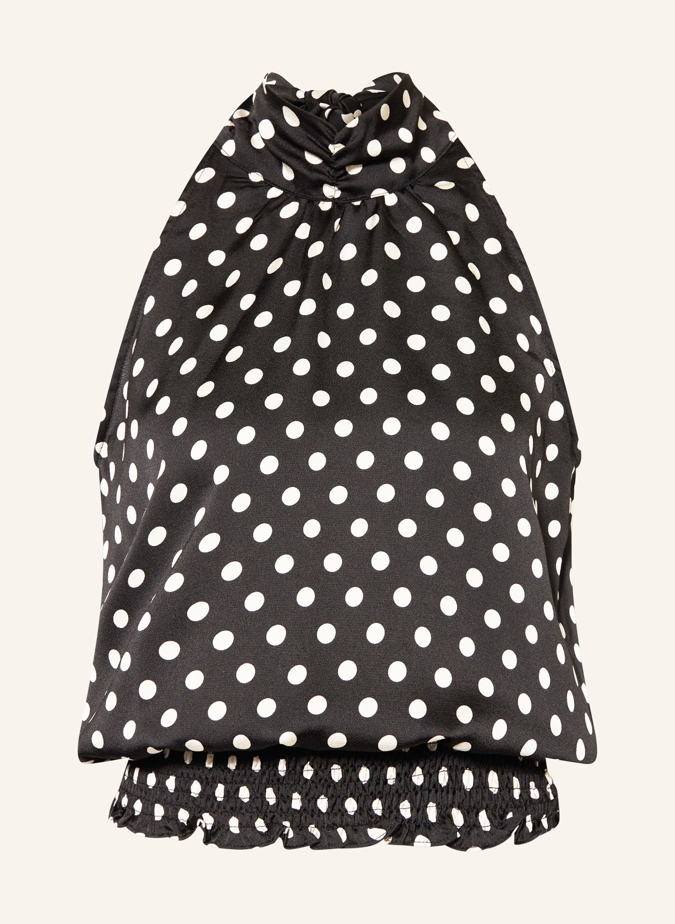 NEO NOIR Top JOS z falbanami: CZARNY / BIAŁY