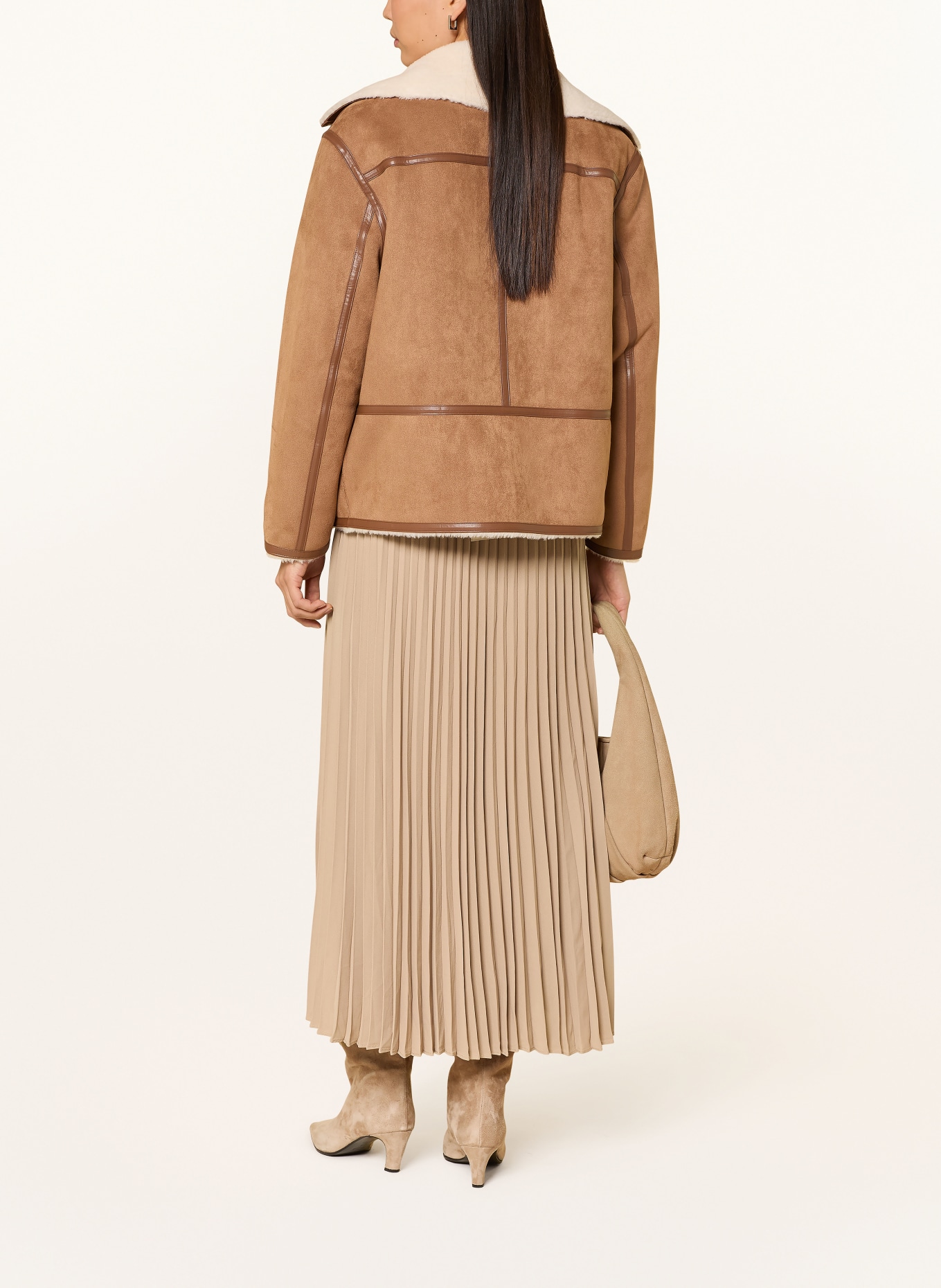 NEO NOIR Spódnica plisowana BONI: CAMELOWY