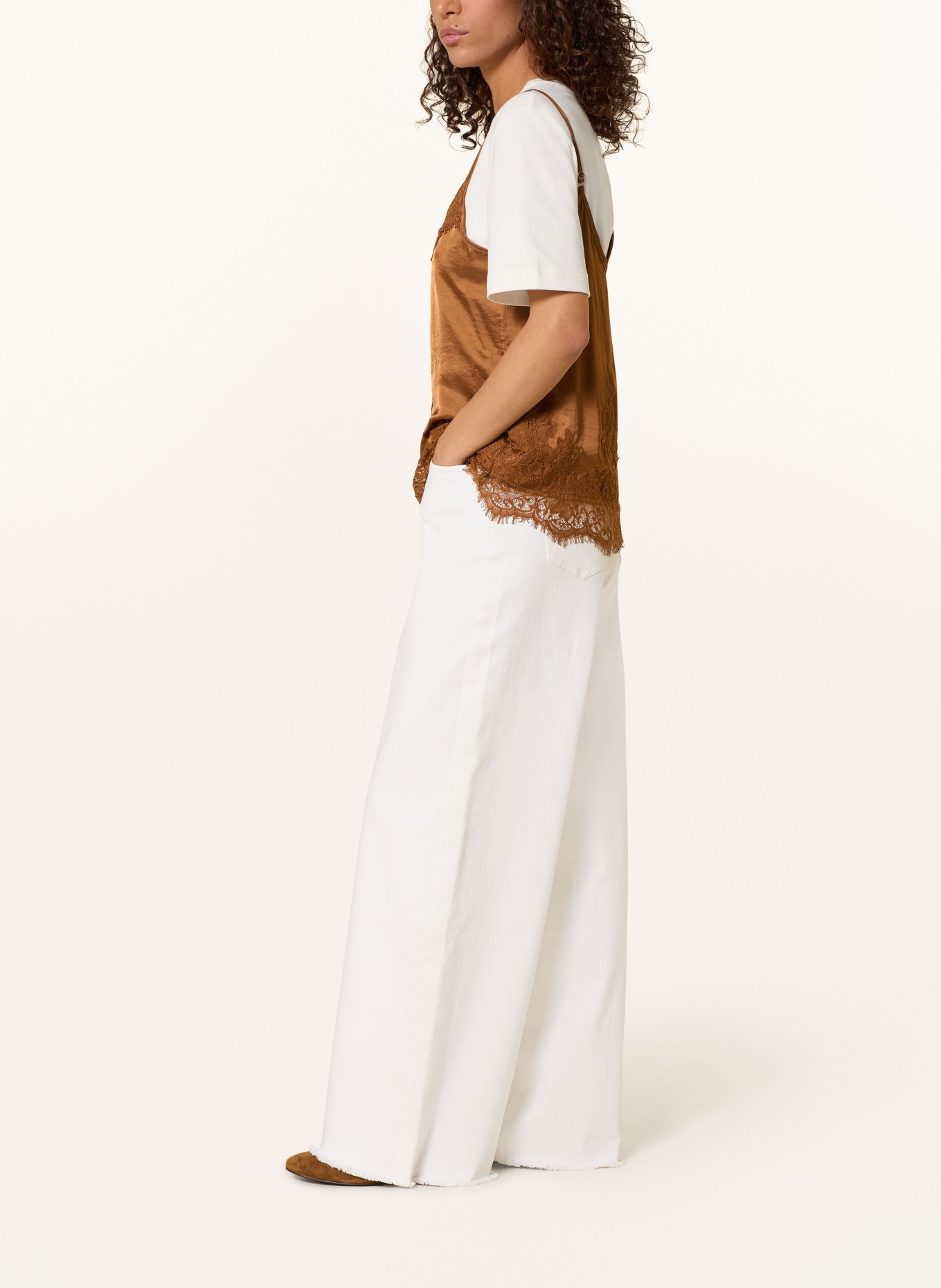 MAC Wide Leg Jeans NEVADA: D010 WHITE DENIM