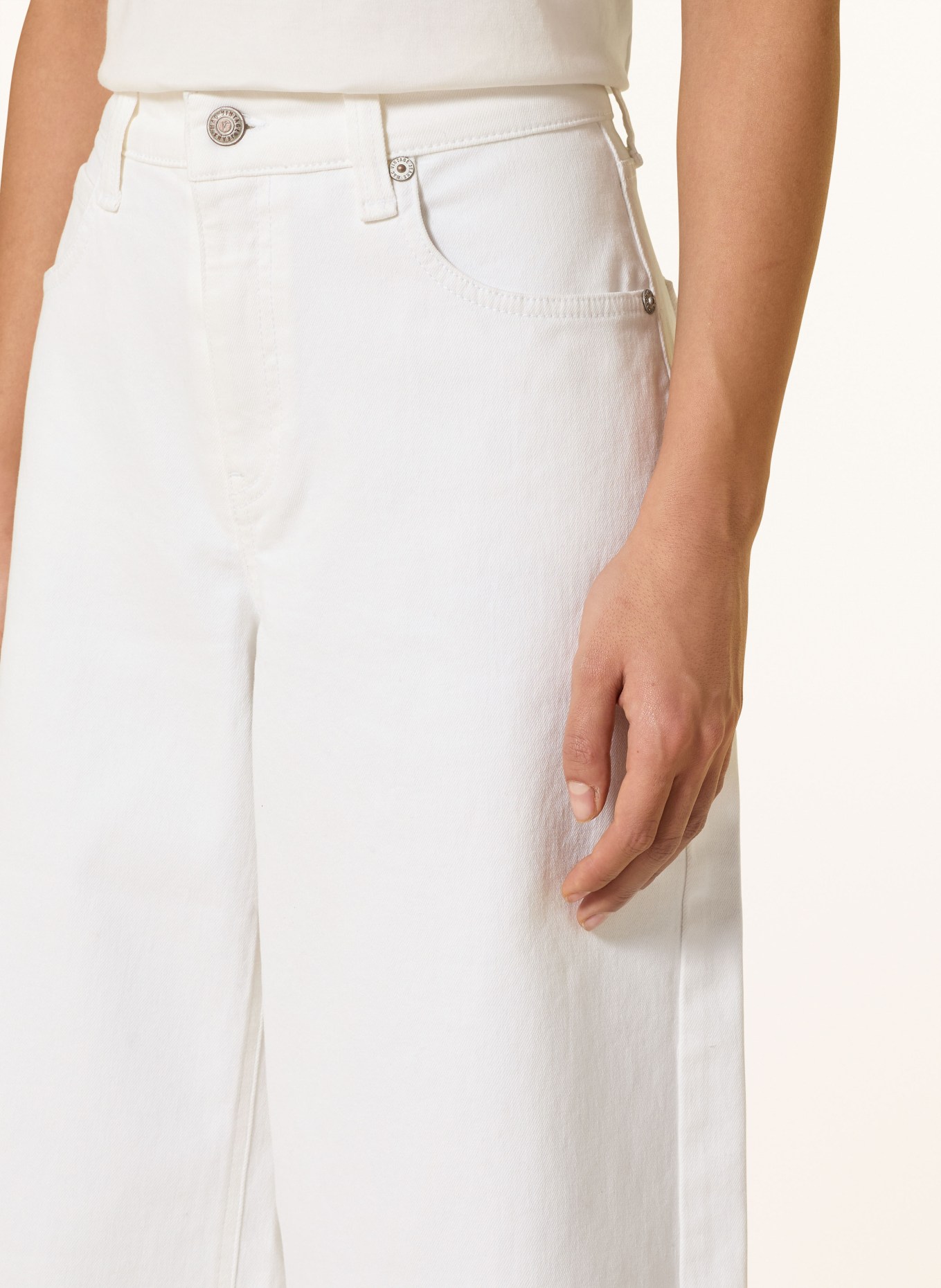 MAC Wide Leg Jeans NEVADA: D010 WHITE DENIM