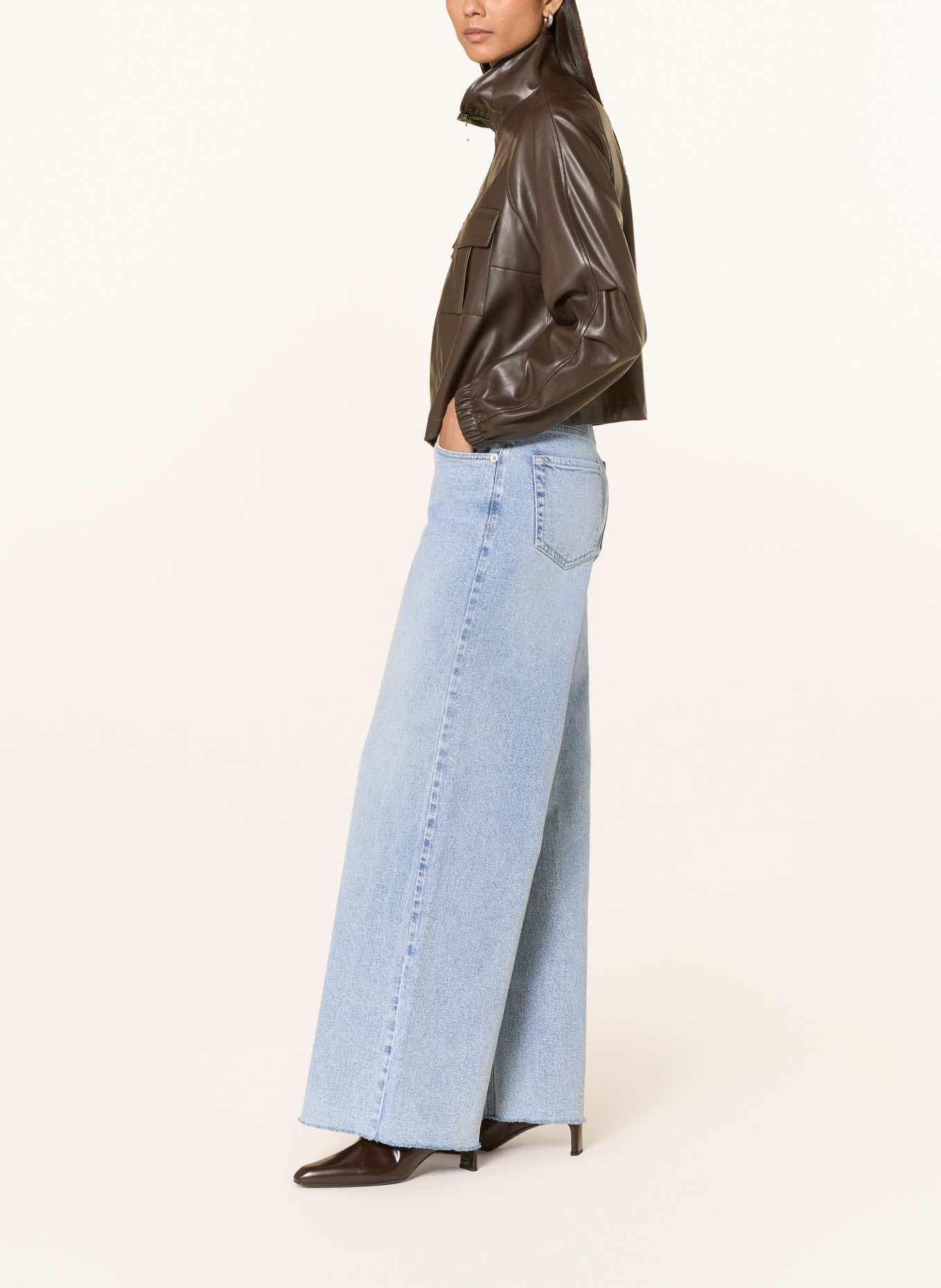 MAC Wide Leg Jeans NEVADA: D412 parisian flair blue