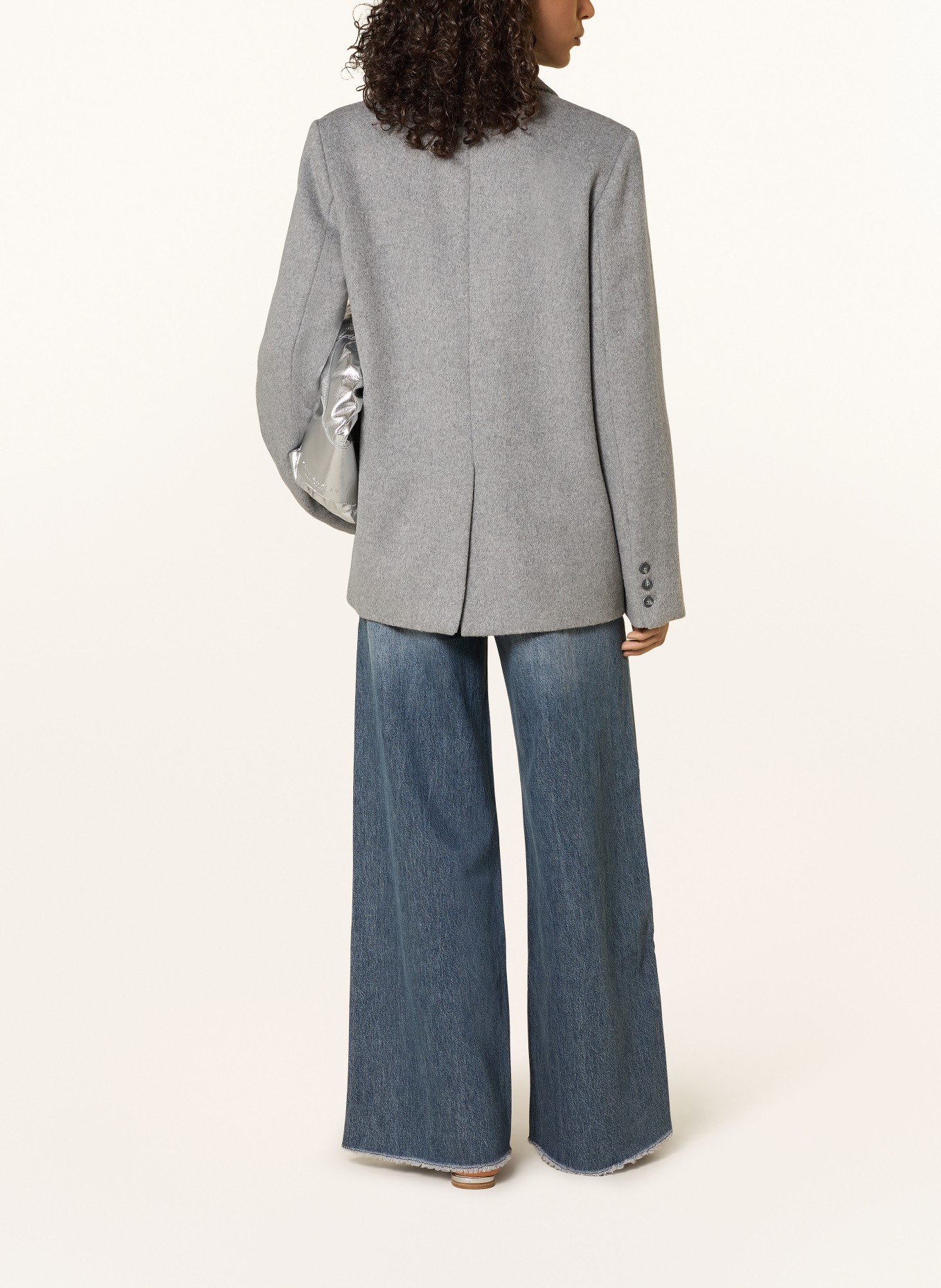 MAC NEVADA wide-leg jeans with gemstone trim: D536 new vintage wash