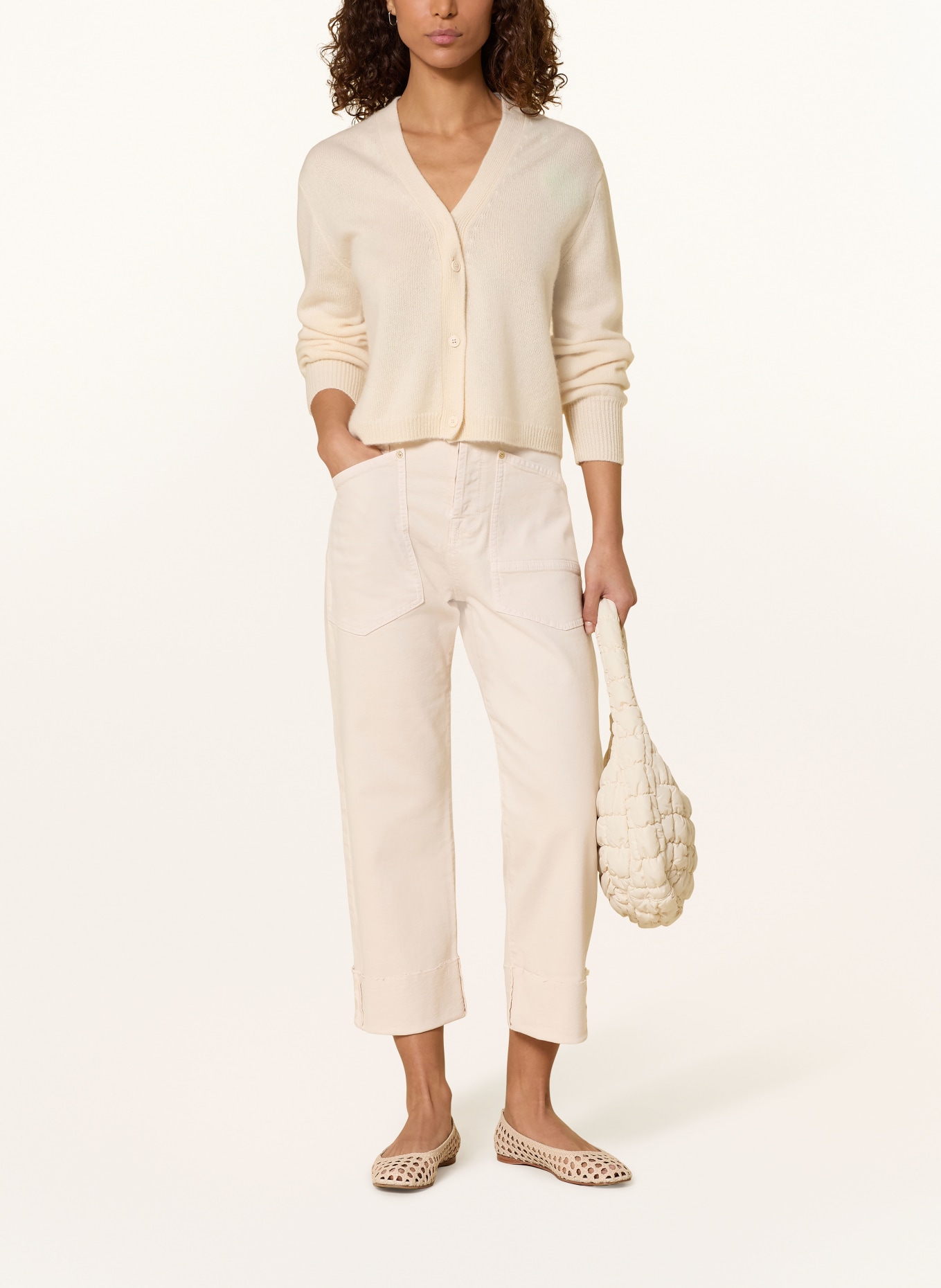 MAC Cropped Jeans: 014R antique white PPT