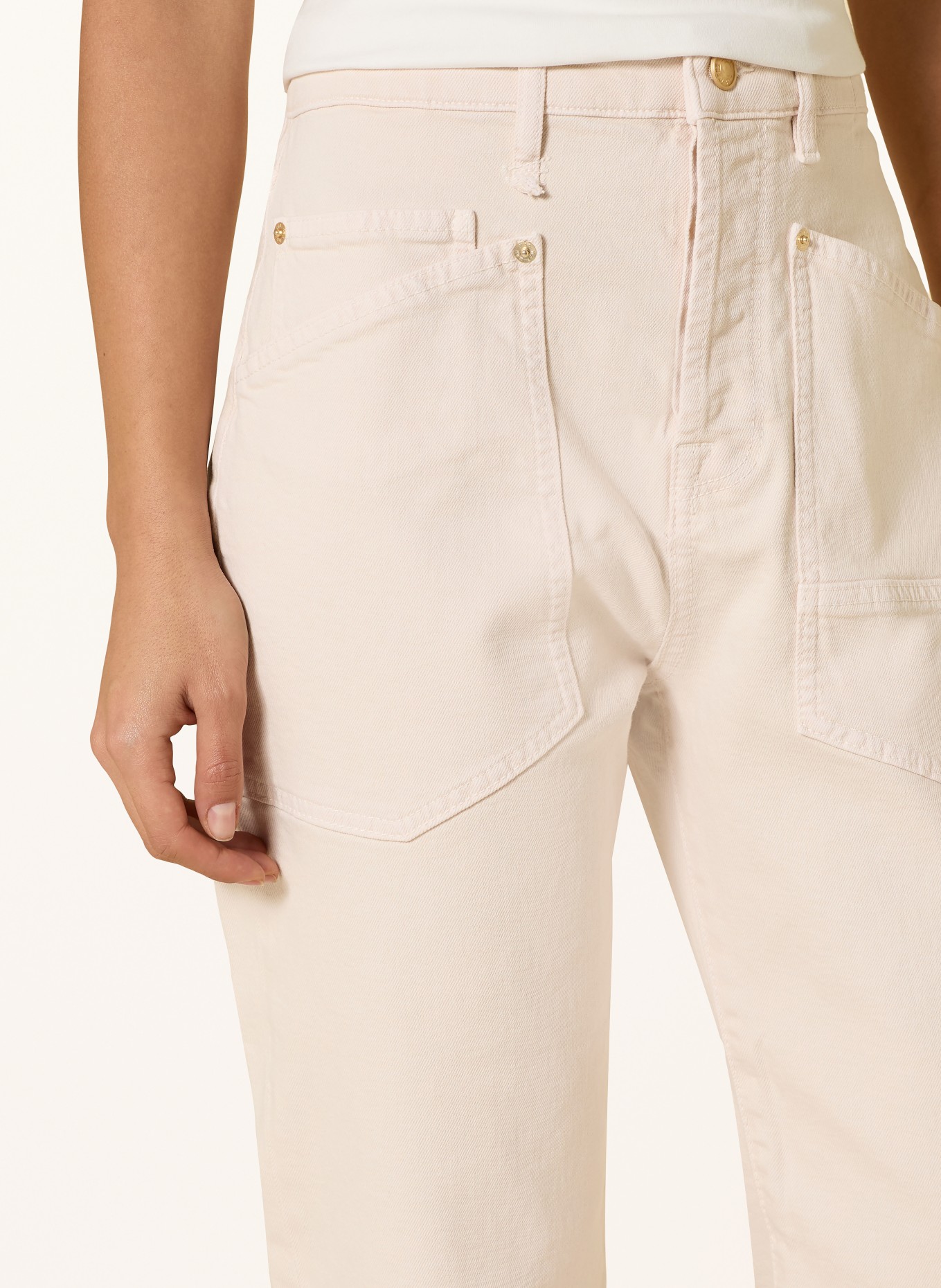 MAC Cropped Jeans: 014R antique white PPT