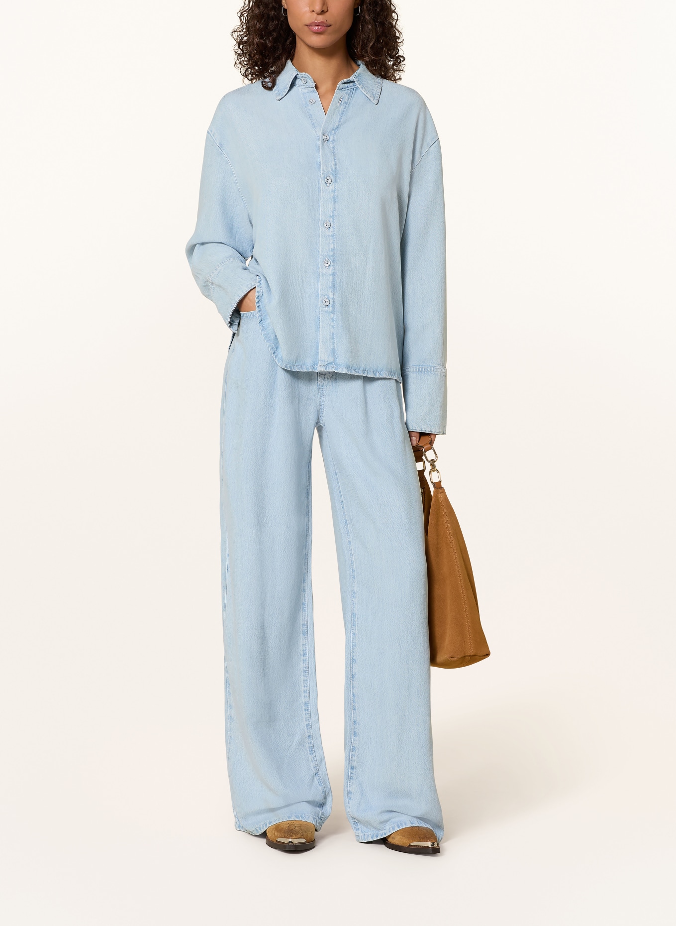 MAC Džíny s širokými nohavicemi NAILA: D422 essential blue wash