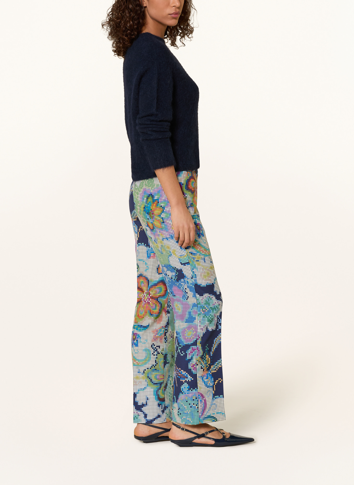 MAC Pantalon AIDA: CRÈME / JAUNE / VERT