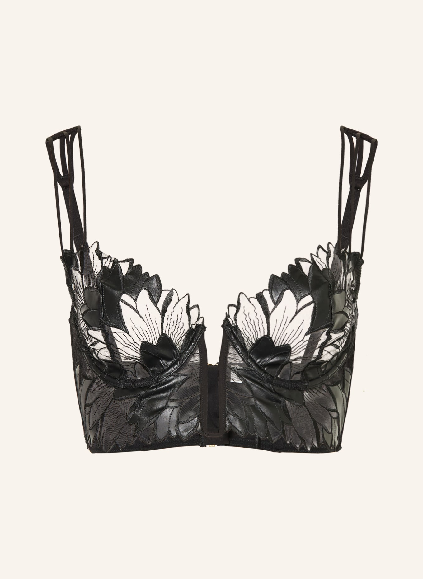 LIVY MOONFLOWER bustier: BLACK