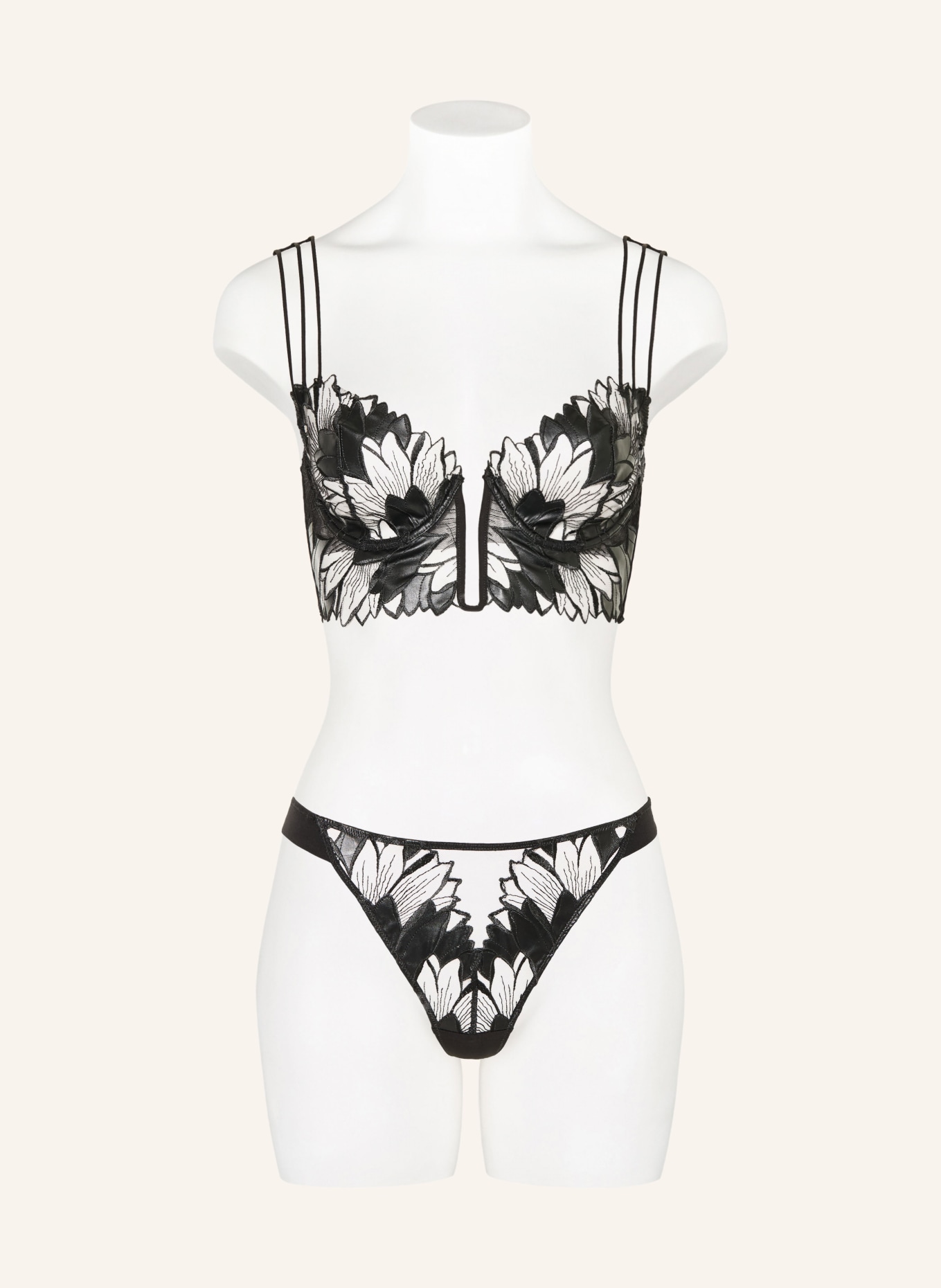 LIVY MOONFLOWER bustier: BLACK