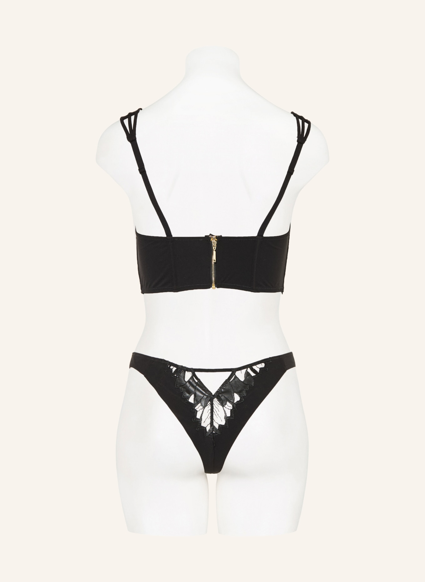 LIVY MOONFLOWER bustier: BLACK