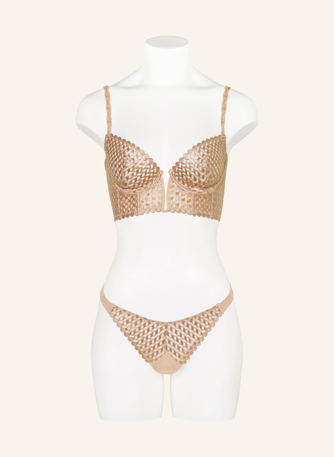 LIVY Biustonosz z fiszbinami CHANZY: BEŻOWY