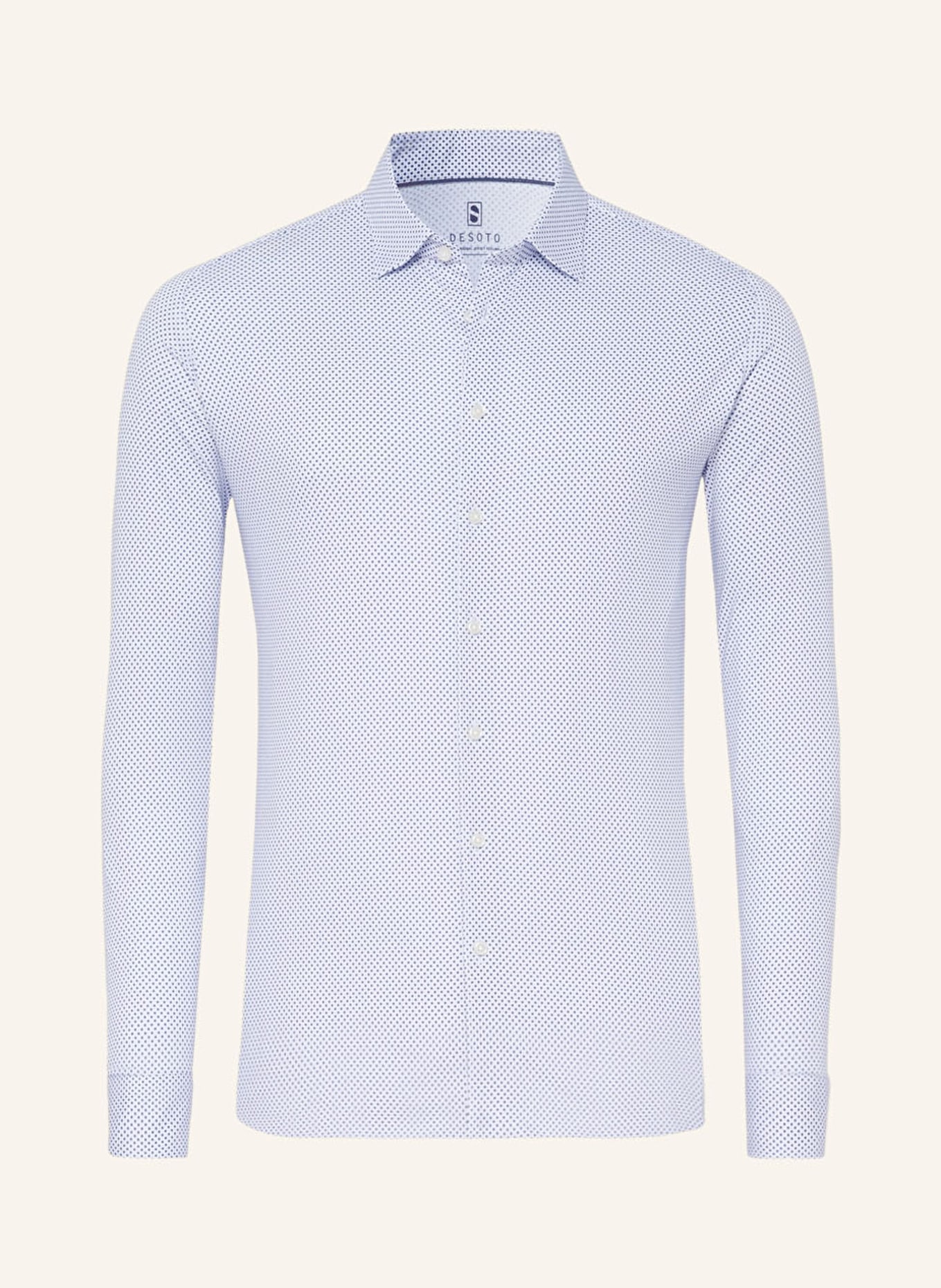 DESOTO Jerseyhemd Slim Fit: WEISS / BLAU