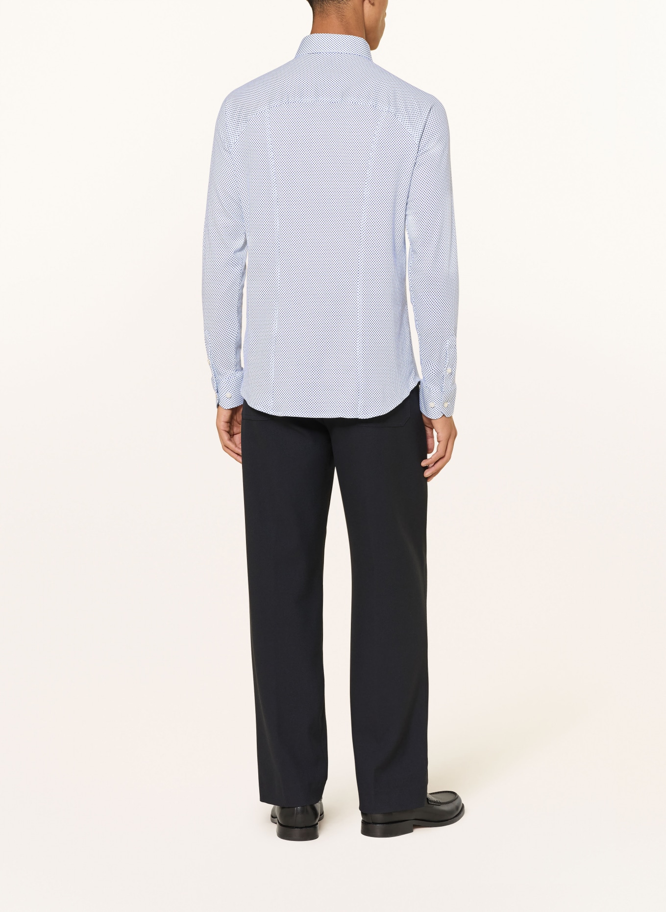 DESOTO Jerseyhemd Slim Fit: WEISS / BLAU