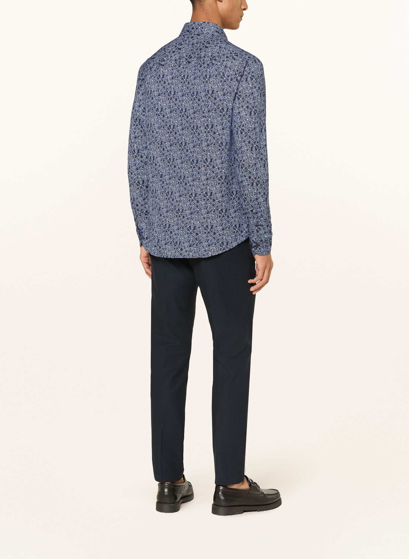 DESOTO Jerseyhemd Slim Fit: DUNKELBLAU / HELLBLAU / WEISS