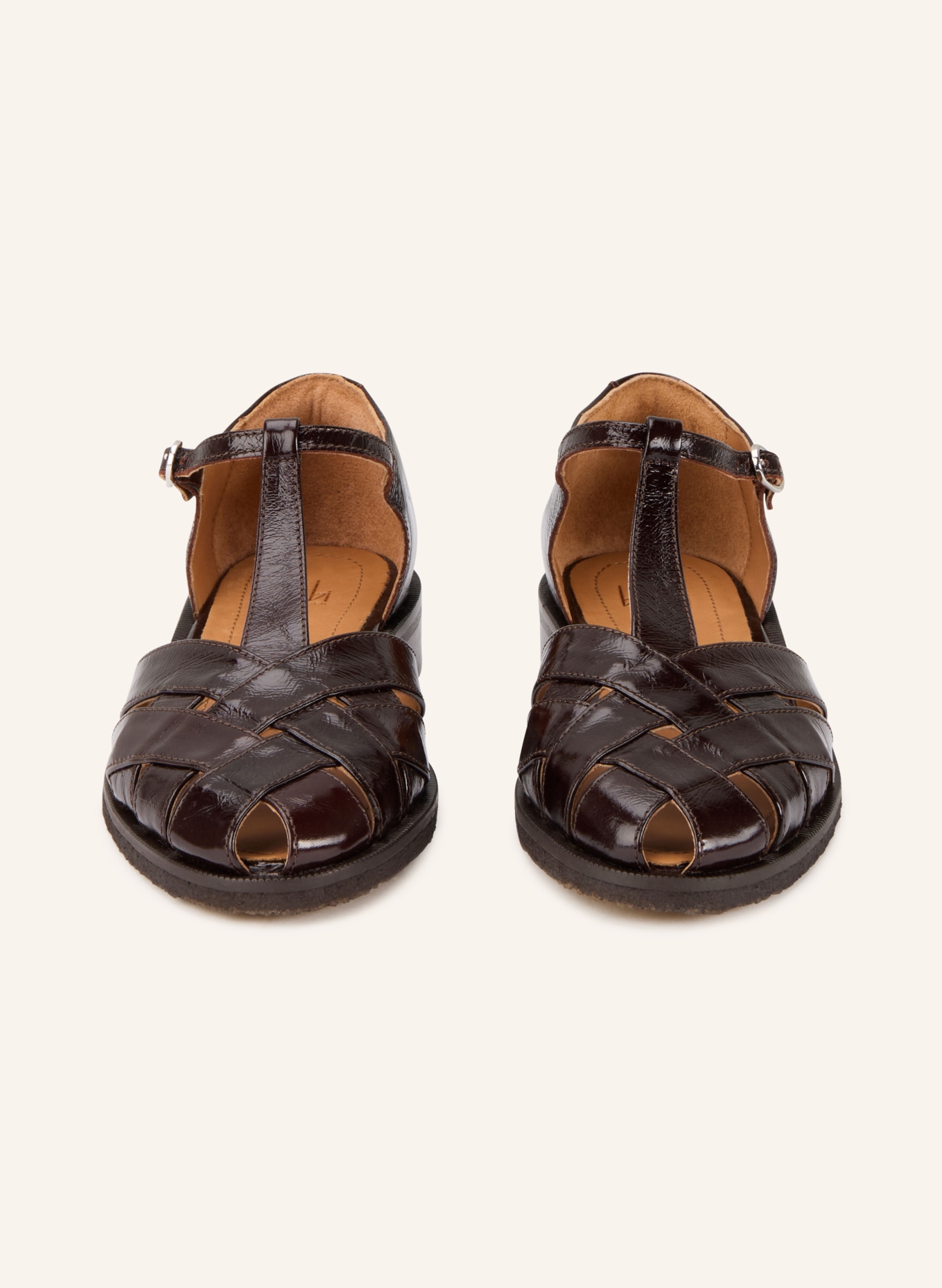 billi bi sandály: TMAVĚ HNĚDÁ