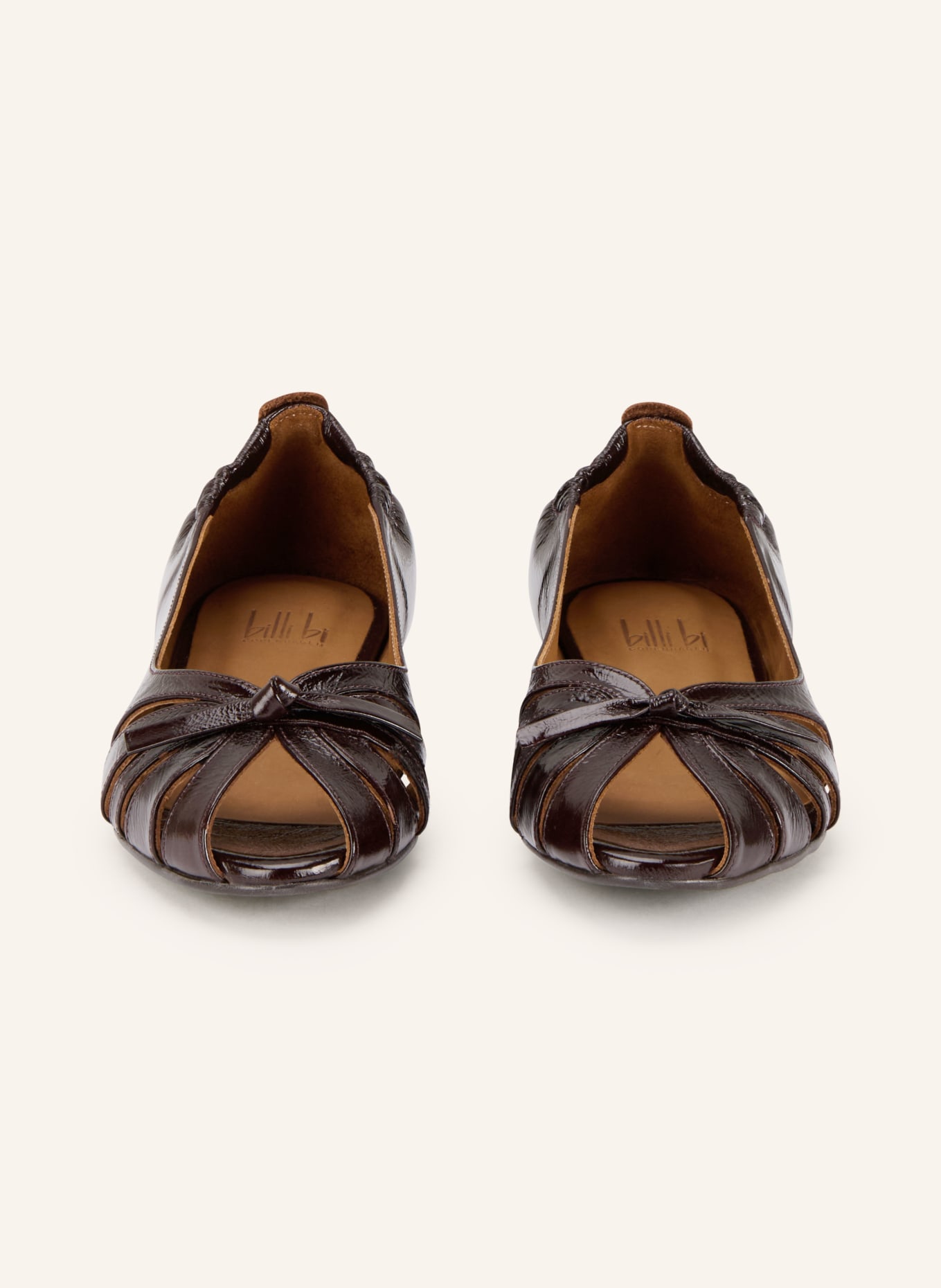 billi bi Lakierowane baleriny: CIEMNOBRĄZOWY