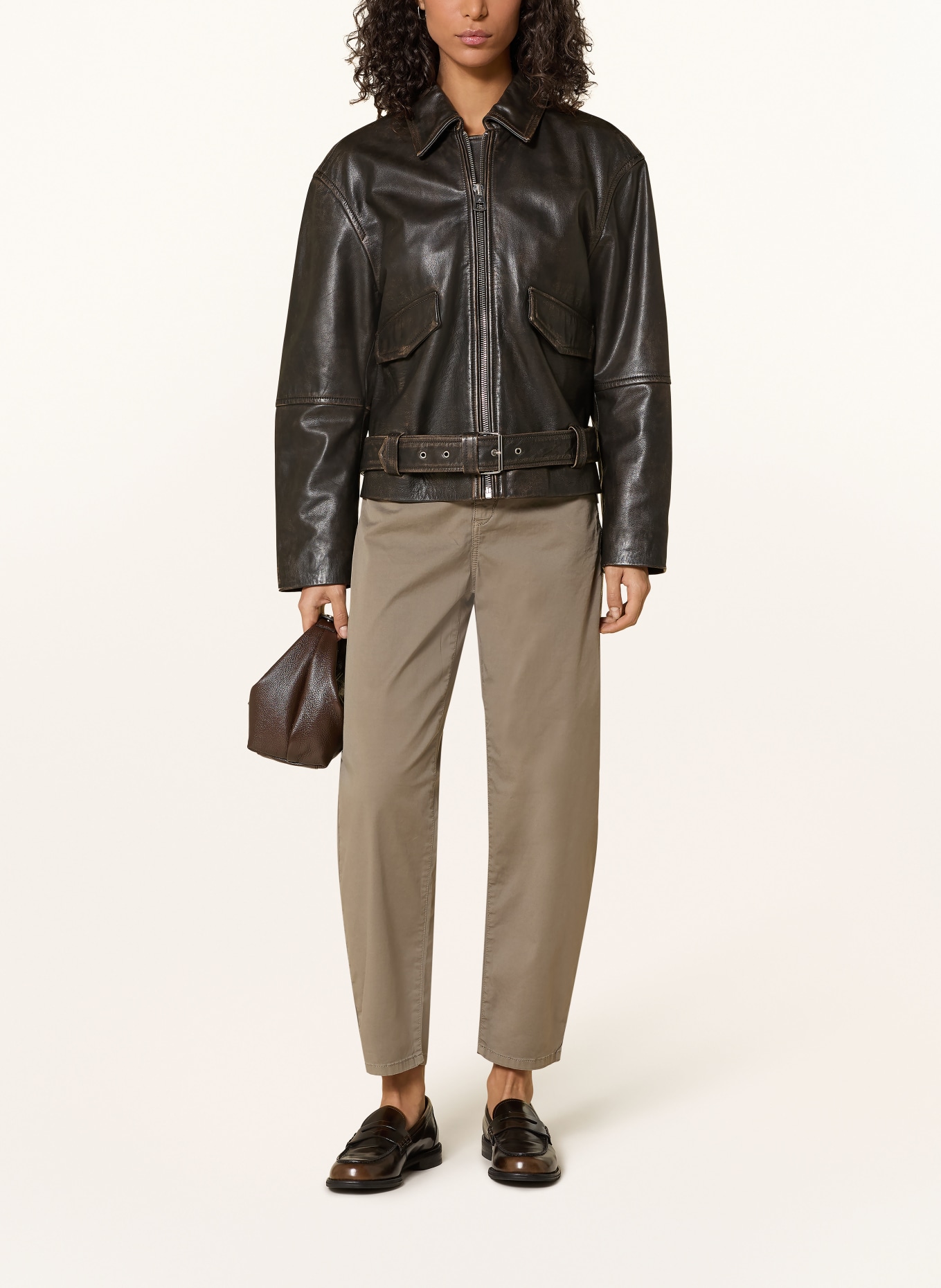 MAC Dżinsy Barrel BORA: KHAKI