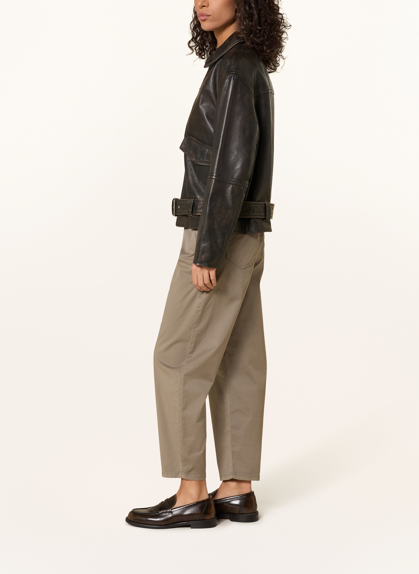 MAC Dżinsy Barrel BORA: KHAKI