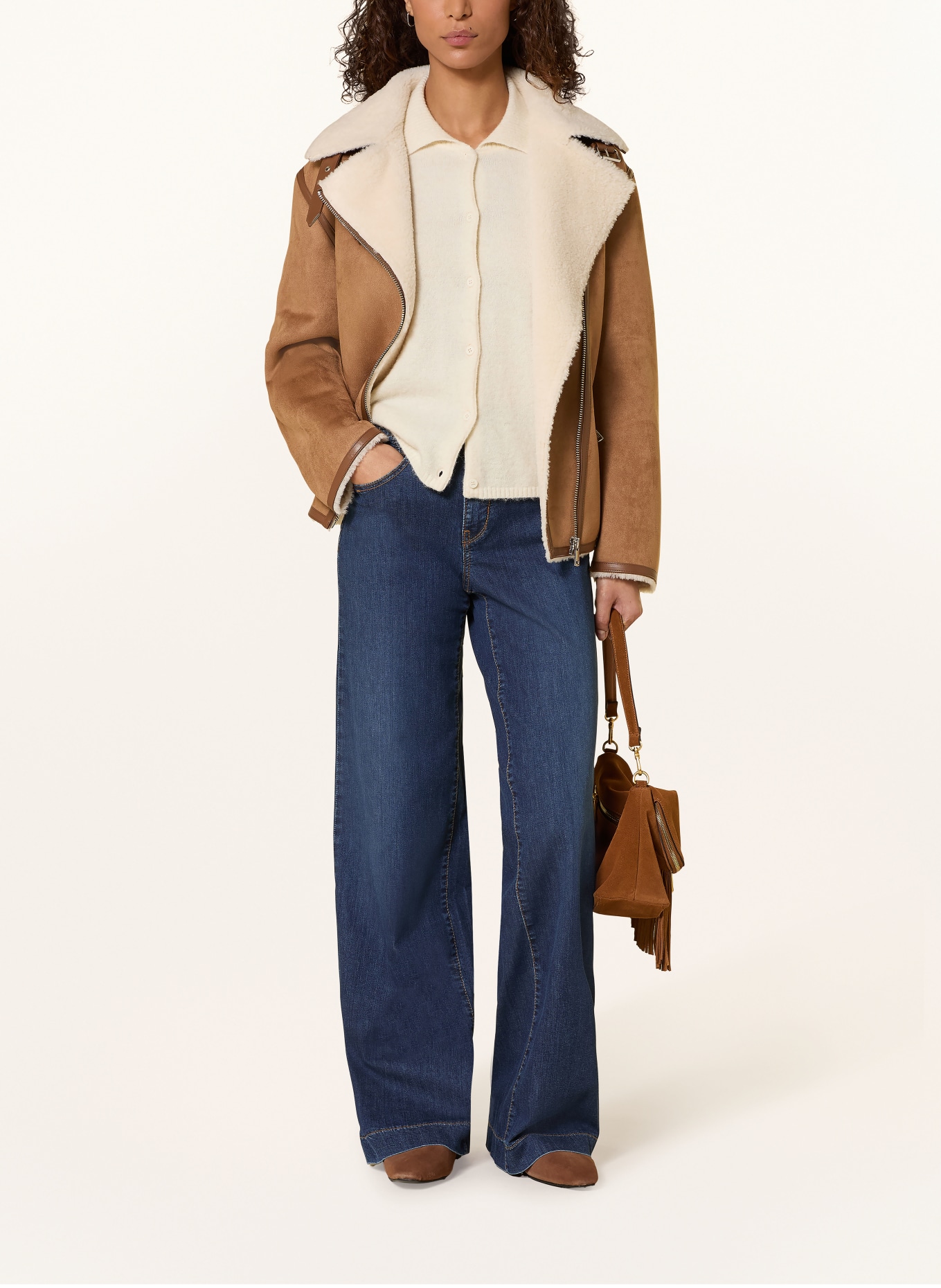 MAC Wide Leg Jeans RICH PALAZZO: D866 night blue netwash