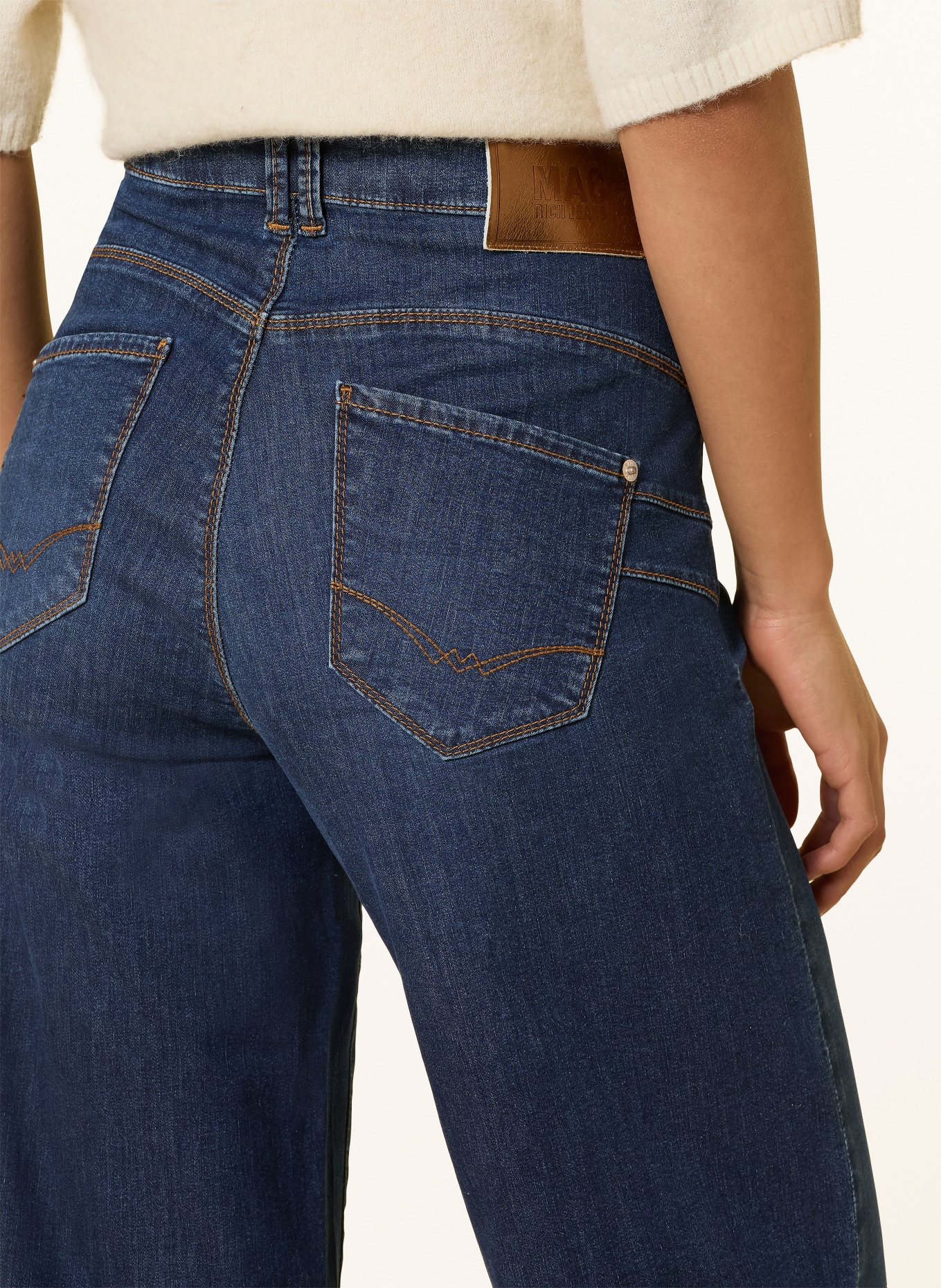 MAC Wide Leg Jeans RICH PALAZZO: D866 night blue netwash