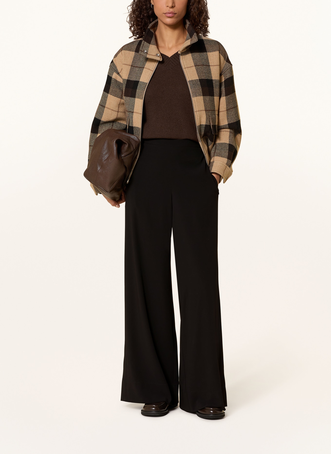 MAC Spodnie z marle CORALIE: CZARNY