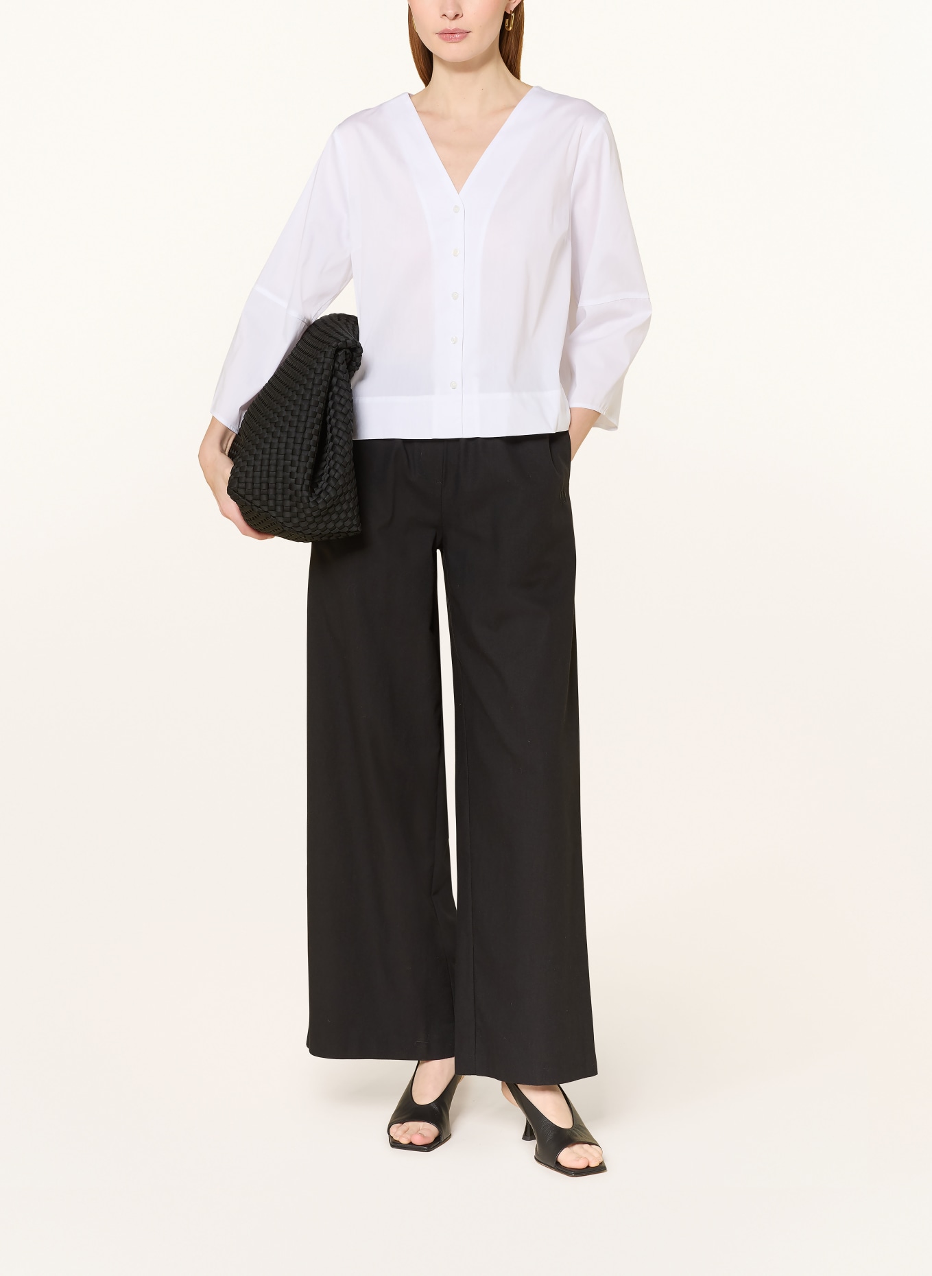 SELECTED Femme Bluse mit 3/4-Arm: WEISS