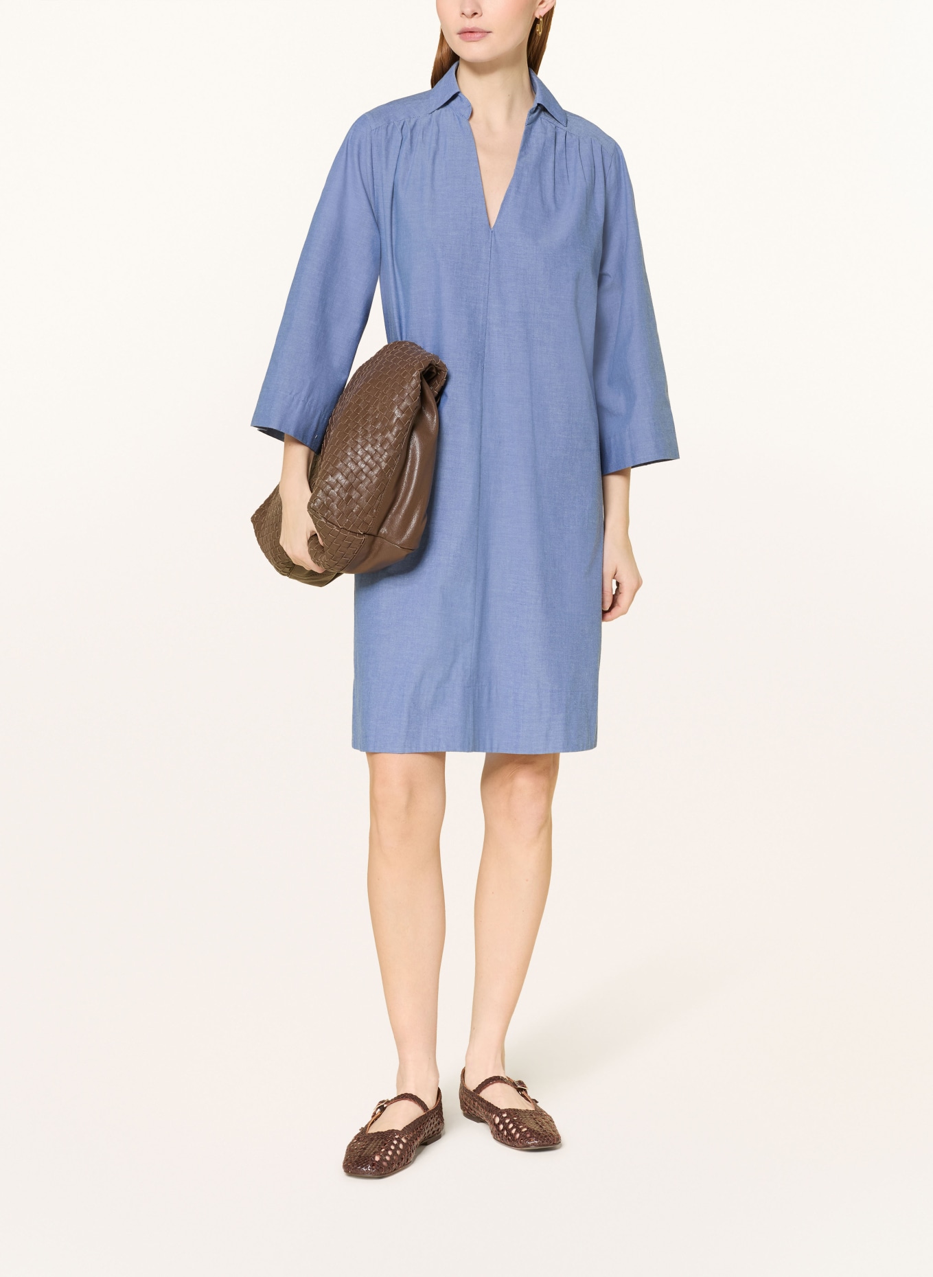 SELECTED Femme Oversized dress with 3/4 sleeves: BLUE