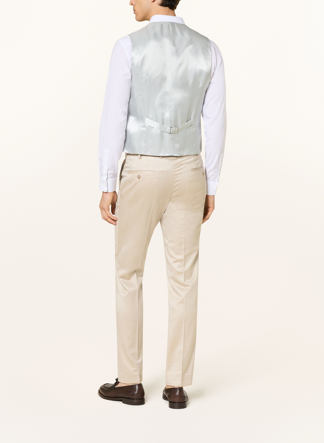 WILVORST Extra slim fit suit vest: 067 Beige gem.