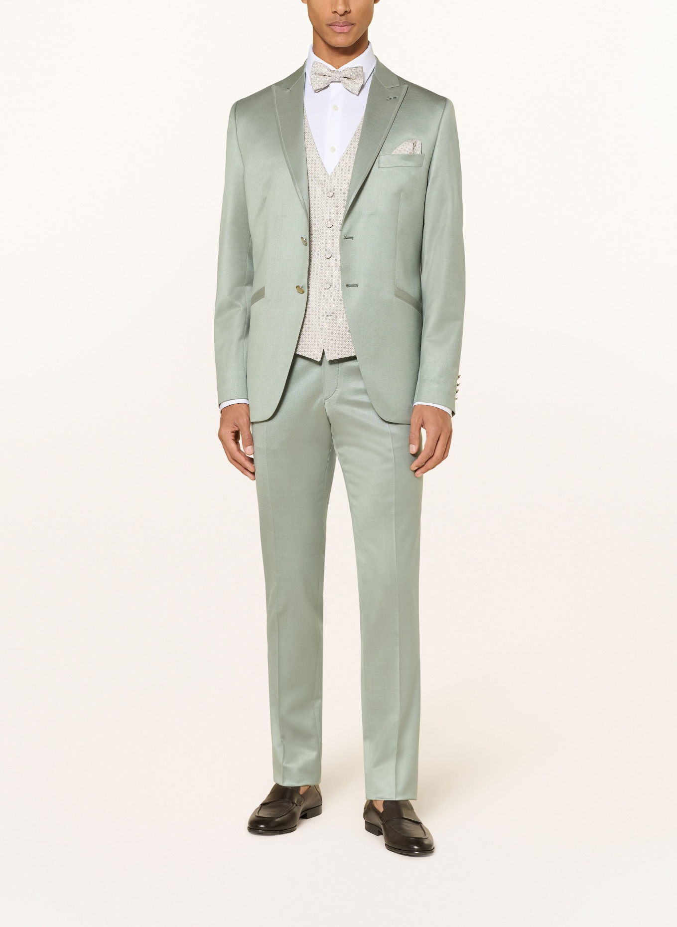 WILVORST Gilet slim fit: 047 Lindgrün gem.