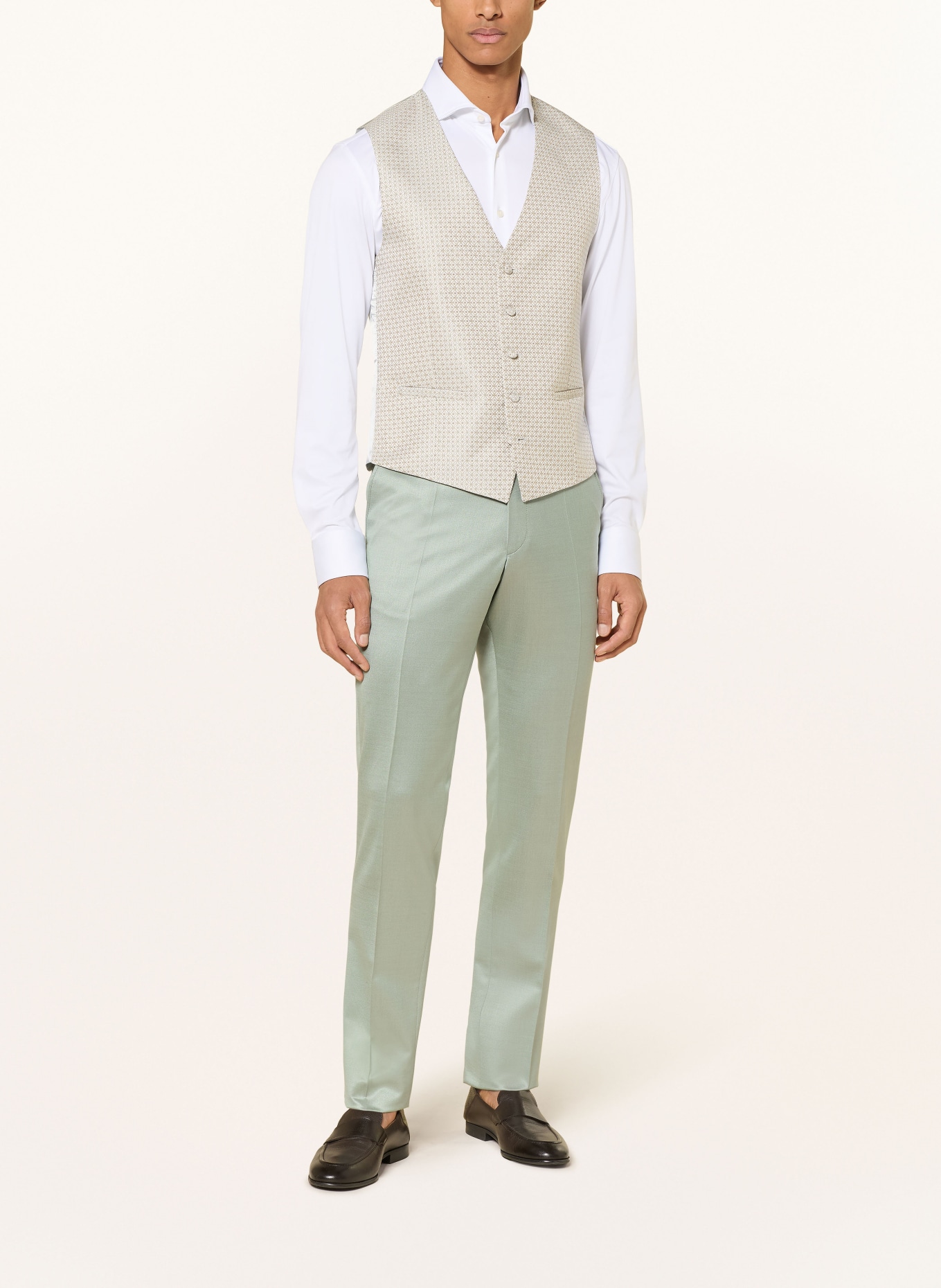 WILVORST Gilet slim fit: 047 Lindgrün gem.