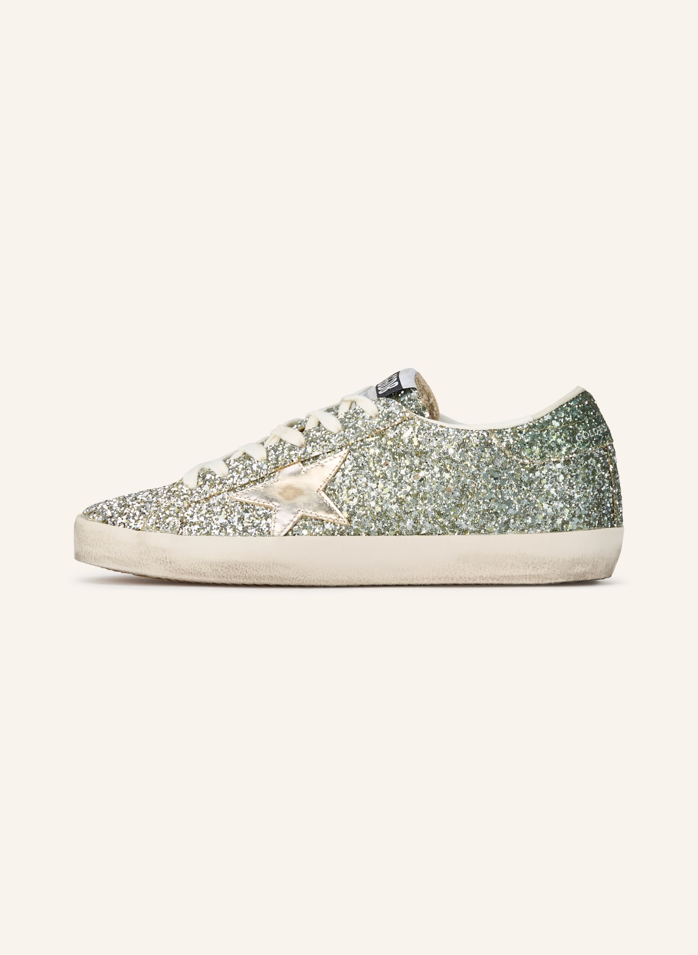 GOLDEN GOOSE SUPER-STAR sneakers: PLATINUM / WHITE